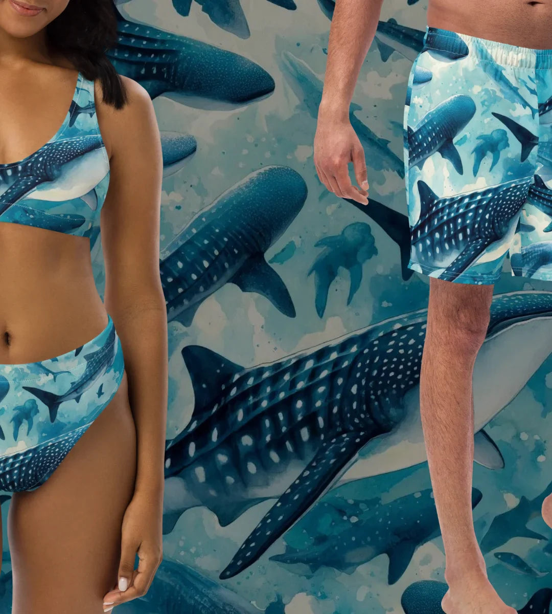 Whale Shark Blues Swimwear