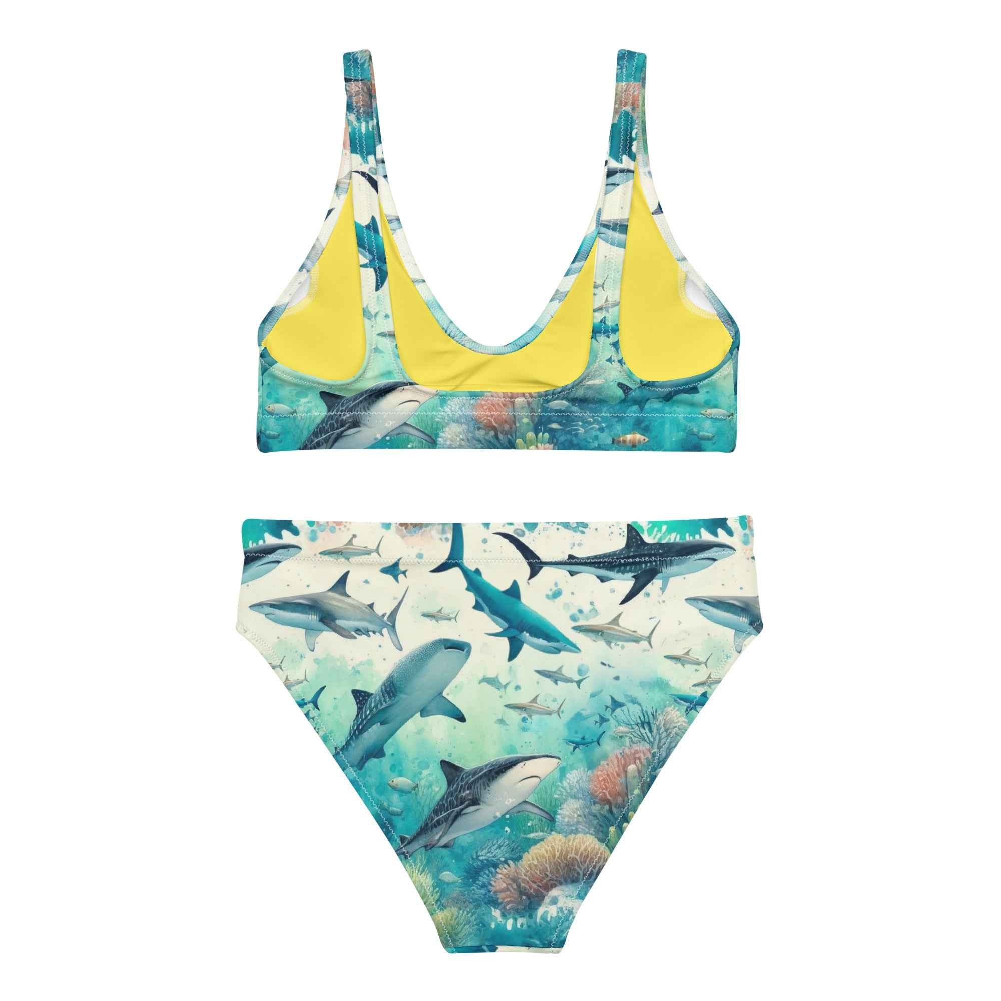 Shark Frenzy Scuba Bikini♻️ - High Waisted Set