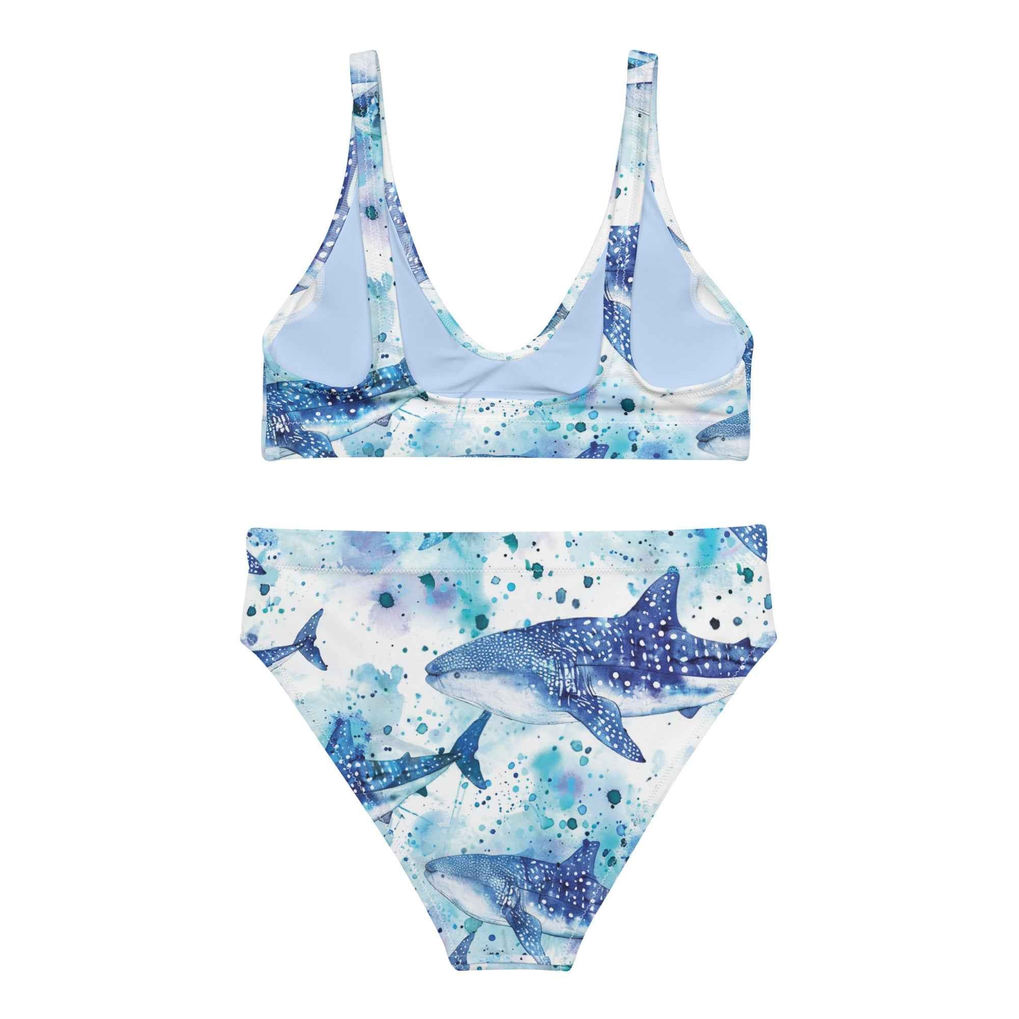 Whimsical Whale Shark Scuba Bikini♻️ - High Waisted Set