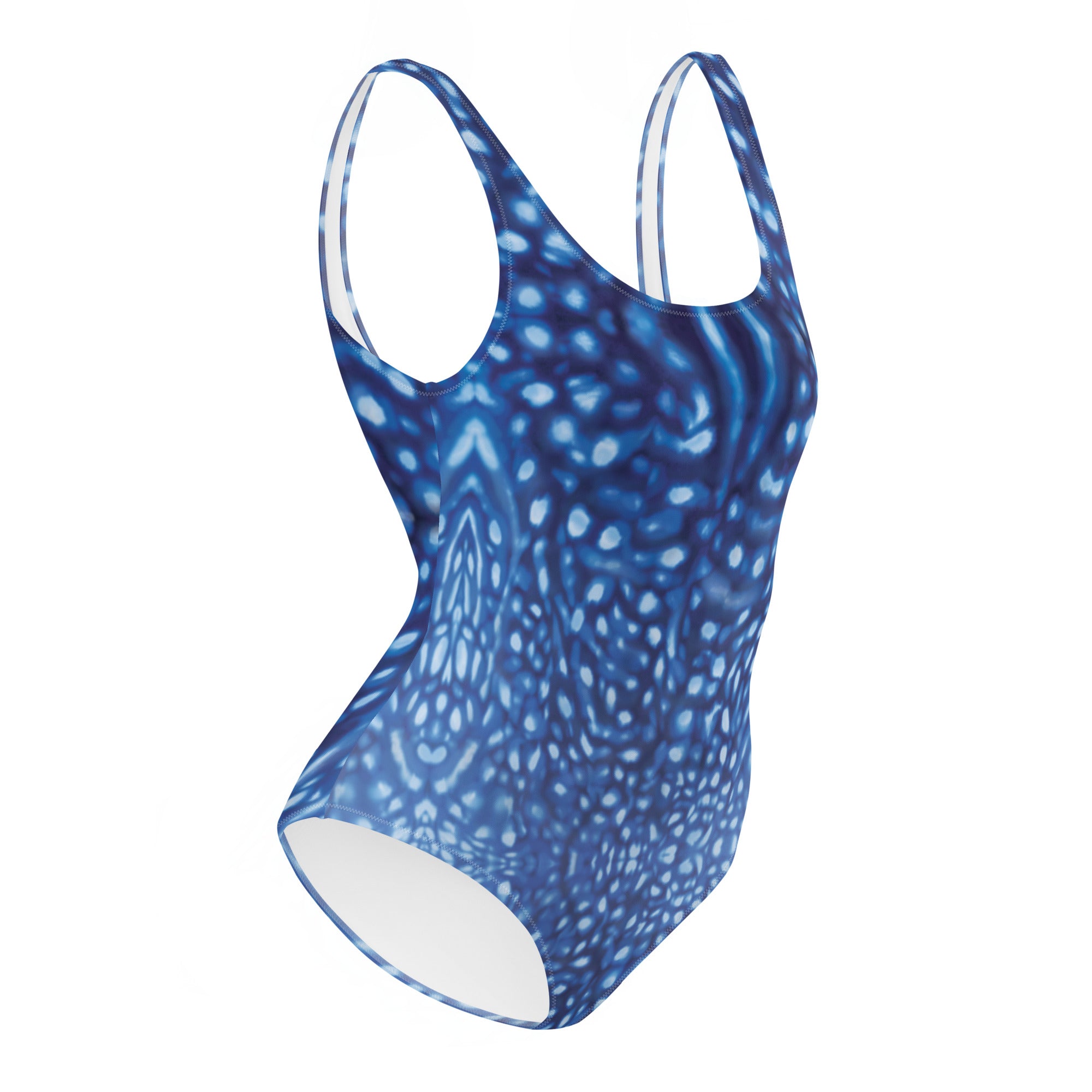 Whale Shark Constellation One-Piece Swimsuit – right side view – diving one piece swimsuit for warm water scuba and reef snorkeling