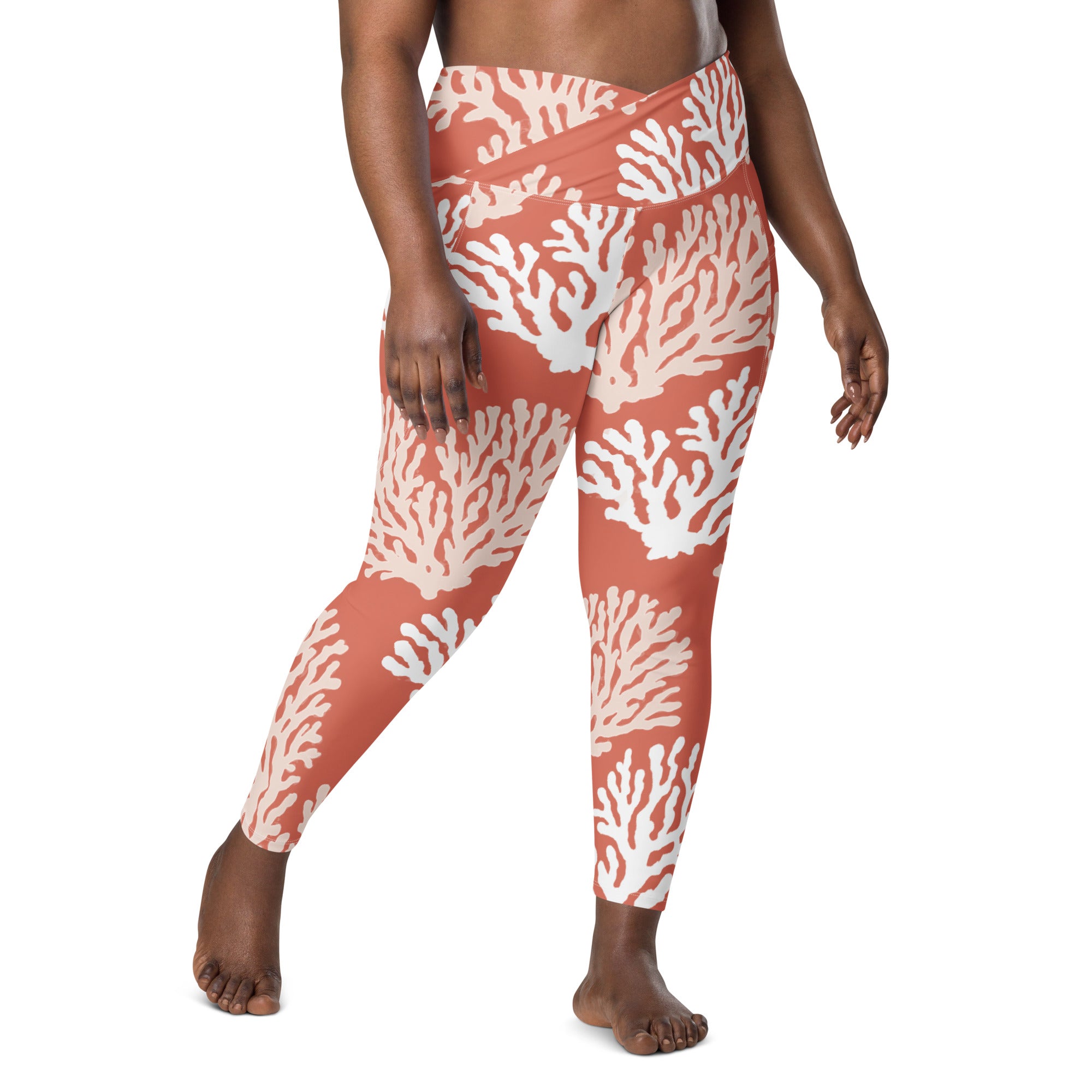 CALYX Roots Scuba Leggings (with pockets!) – front view – dive leggings with pockets for warm water scuba diving and snorkeling