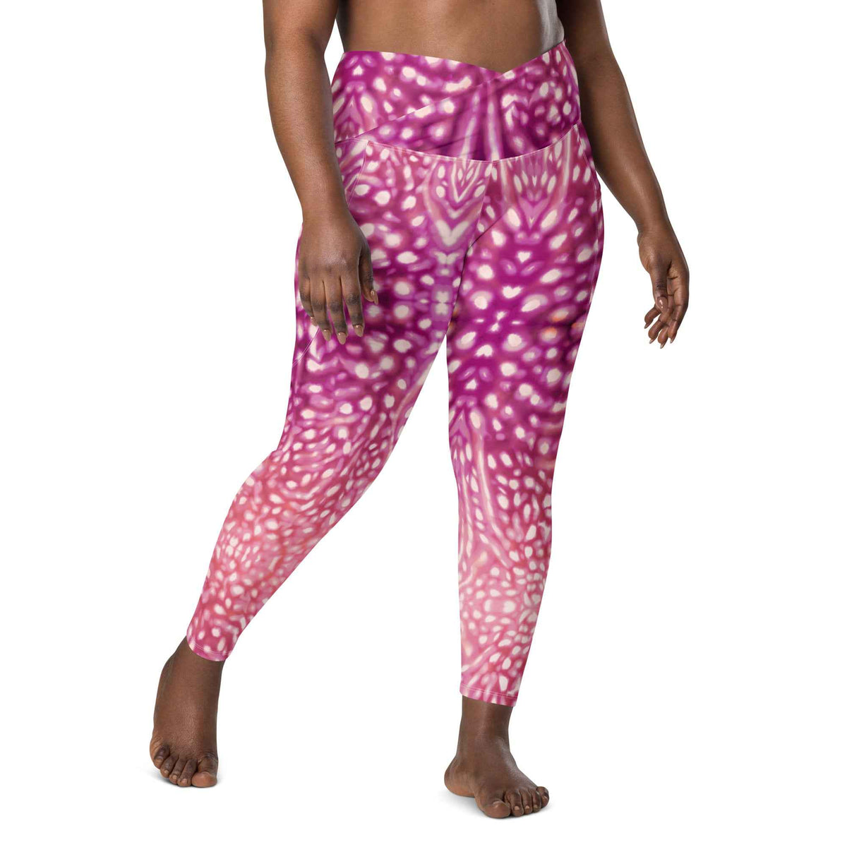 Whale Shark Constellation Scuba Leggings (with pockets!) ♻️ - Pink