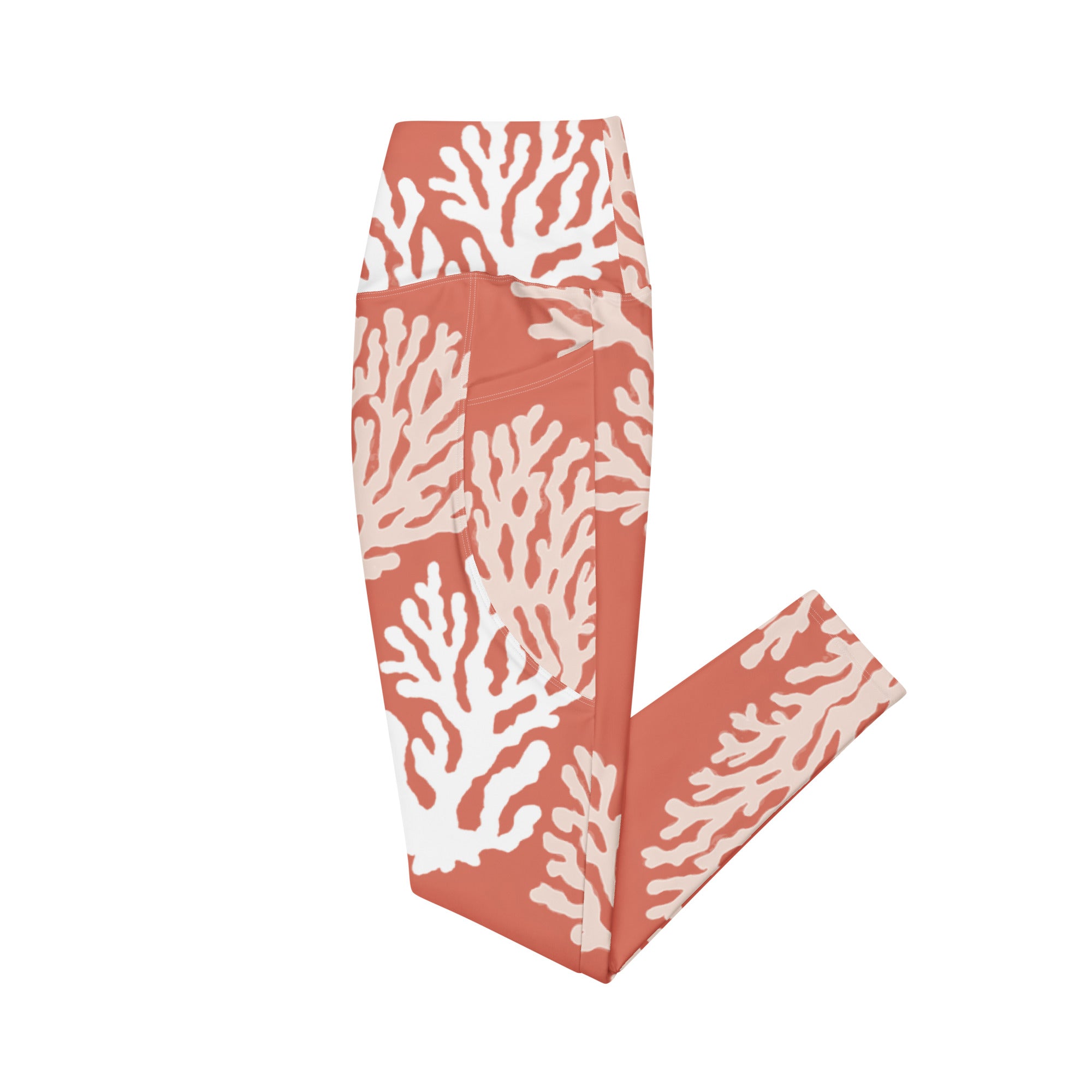 CALYX Roots Scuba Leggings (with pockets!) – left side view – diving leggings with UPF 50+ protection and convenient side pockets