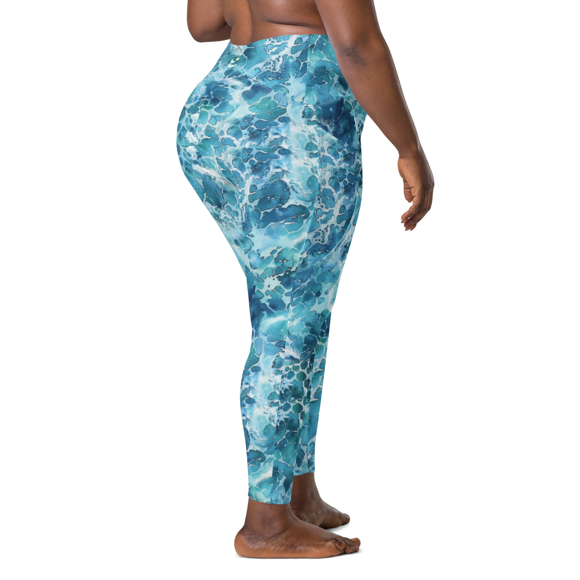 Ocean Serenity Scuba Leggings (with pockets!) – back view – women's diving leggings made for ocean adventures and reef snorkeling
