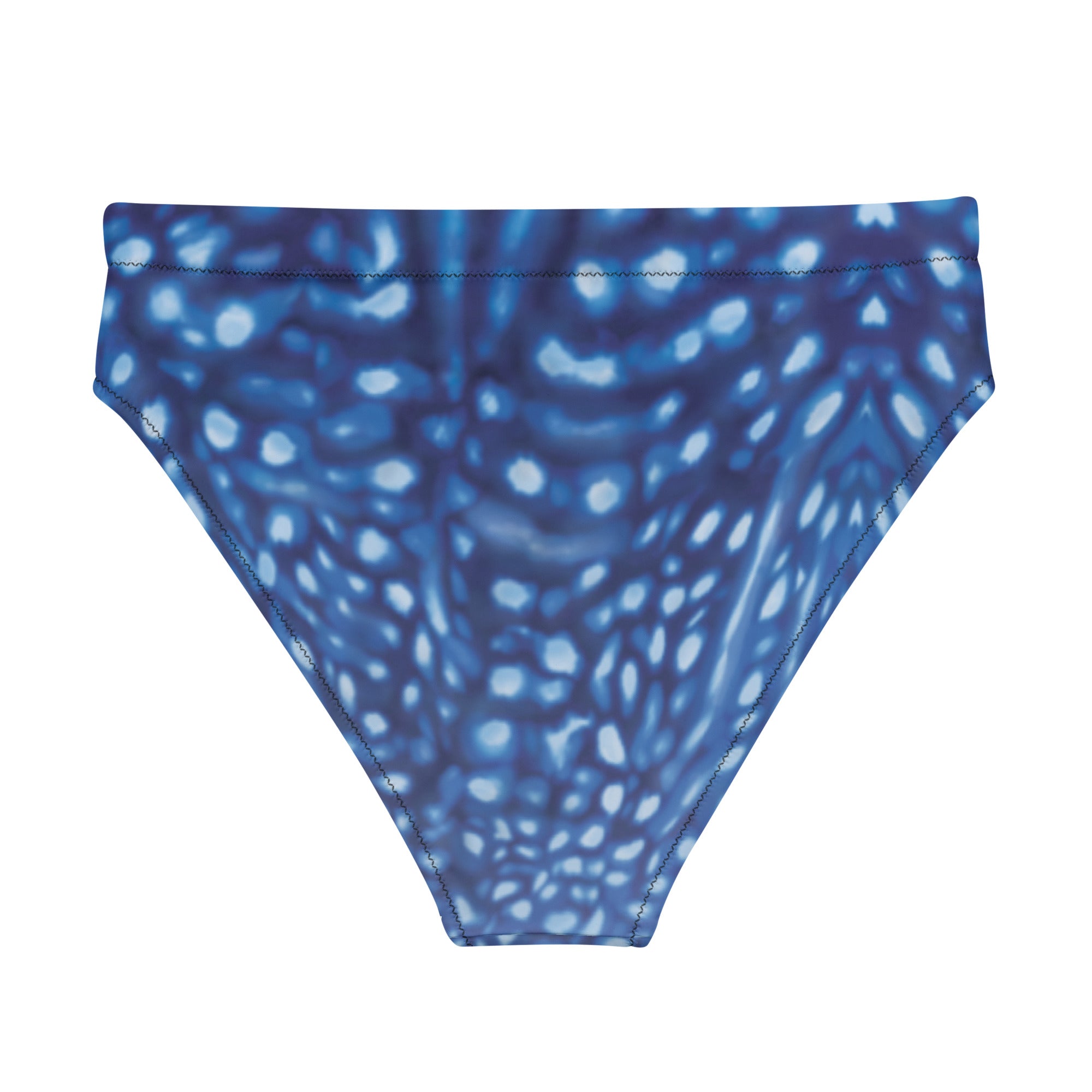 Whale Shark Constellation Scuba Bikini Bottom - High Waisted – back view – sustainable scuba swimsuit in soft recycled polyester for ocean lovers