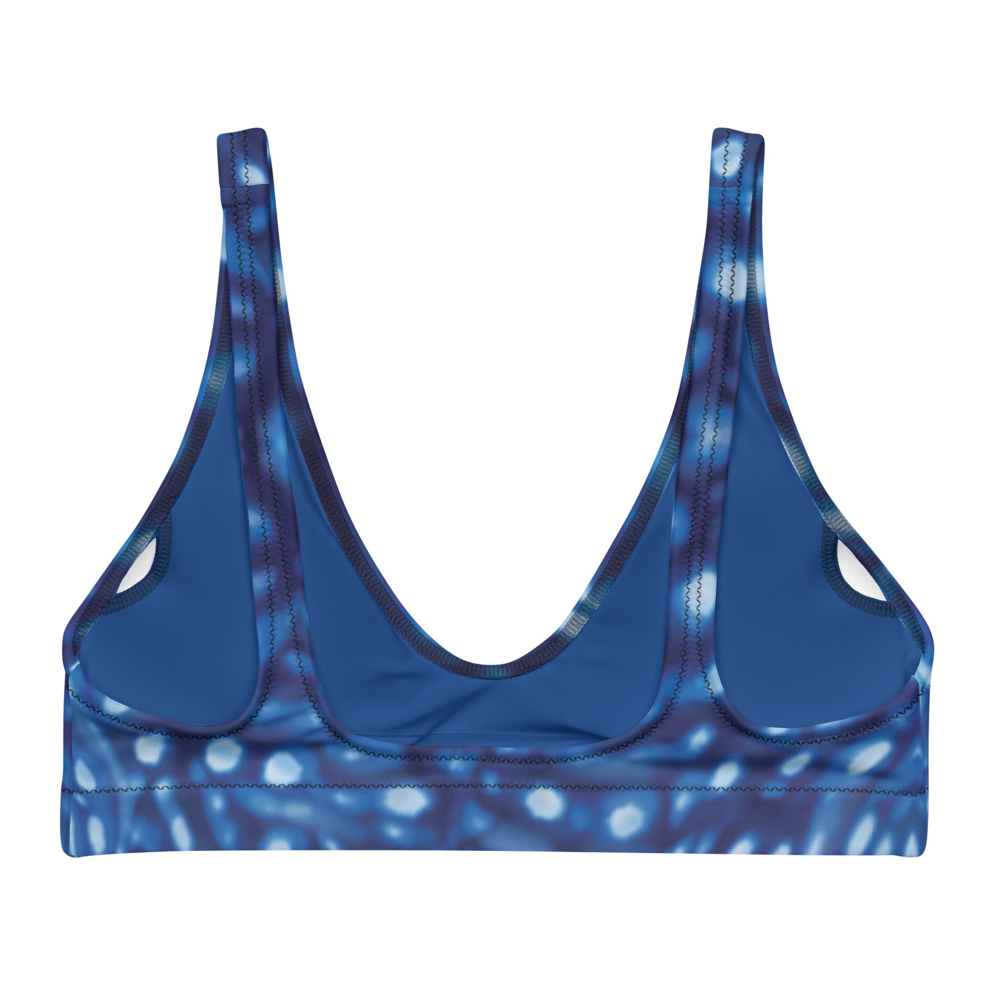 Whale Shark Constellation Scuba Bikini Top – back view – sustainable scuba swimsuit in soft recycled polyester for ocean lovers