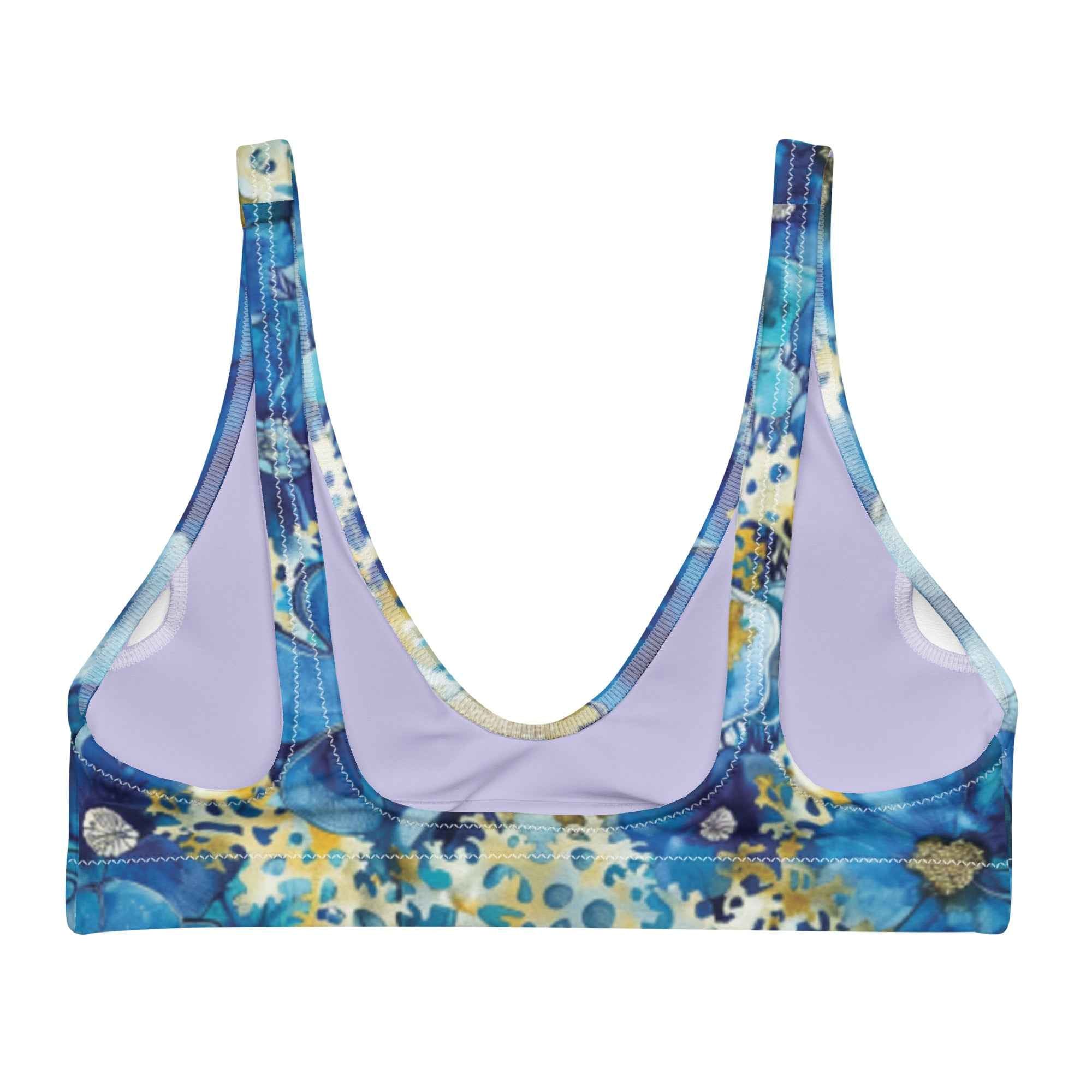 Coral Blossoms Scuba Bikini Top♻️