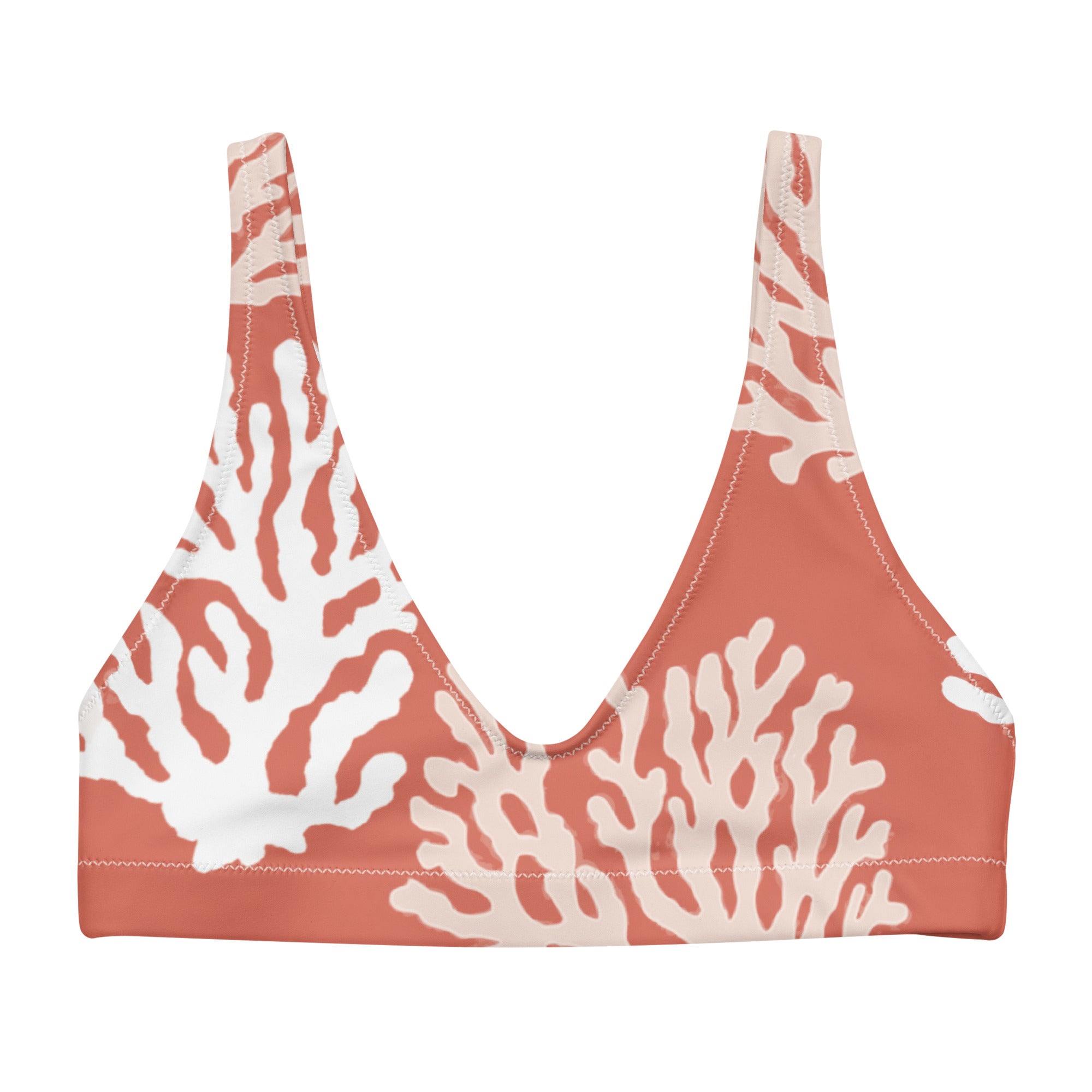 CALYX Roots Scuba Bikini Top – front view – scuba diving swimsuit with UPF 50+ sun protection for tropical reef diving