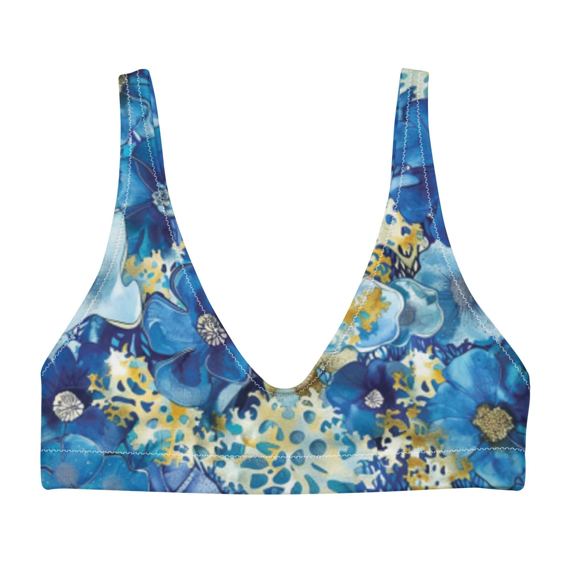 Coral Blossoms Scuba Bikini Top♻️