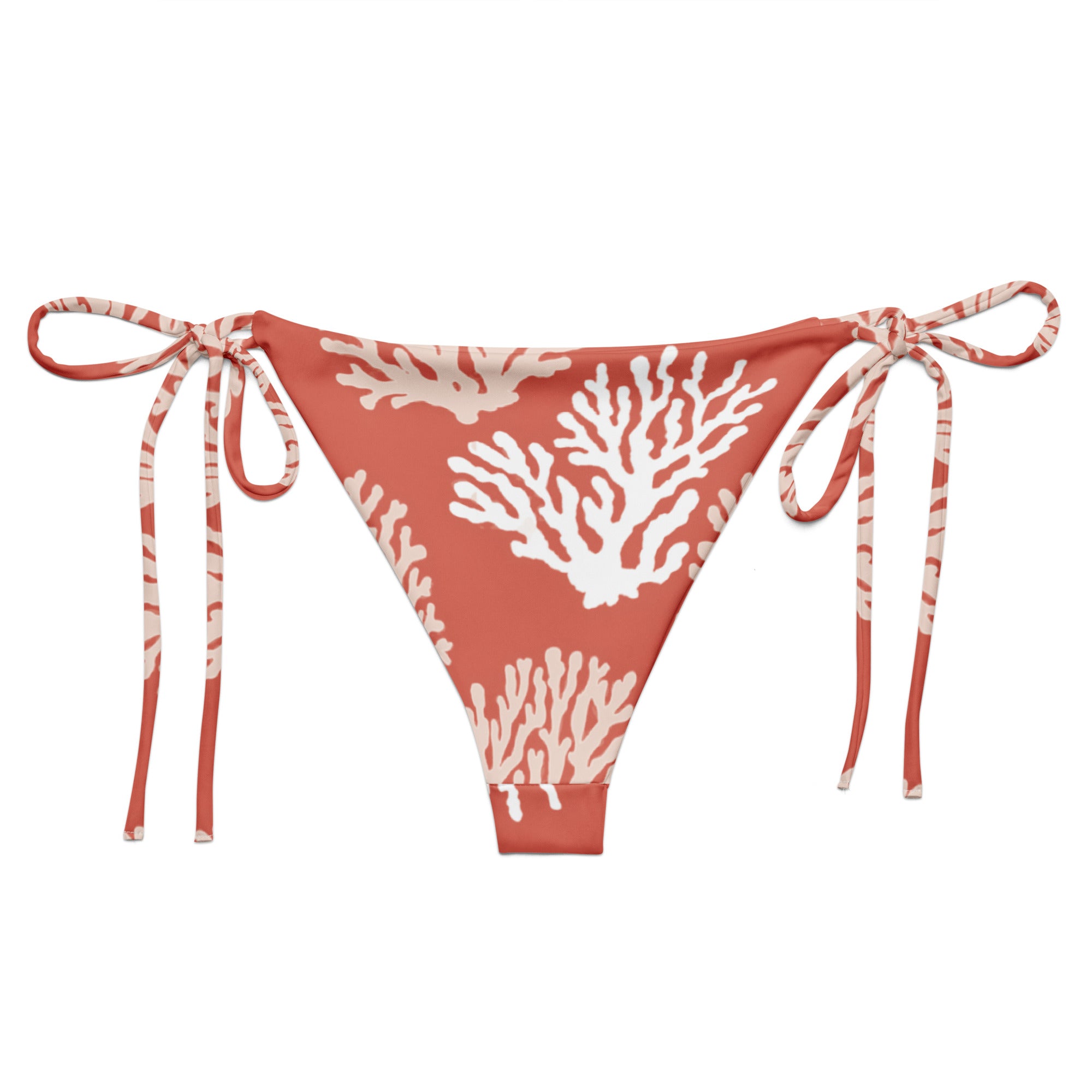 CALYX Roots String Bikini Bottom – back view – ocean swimwear with adjustable string ties and recycled polyester fabric