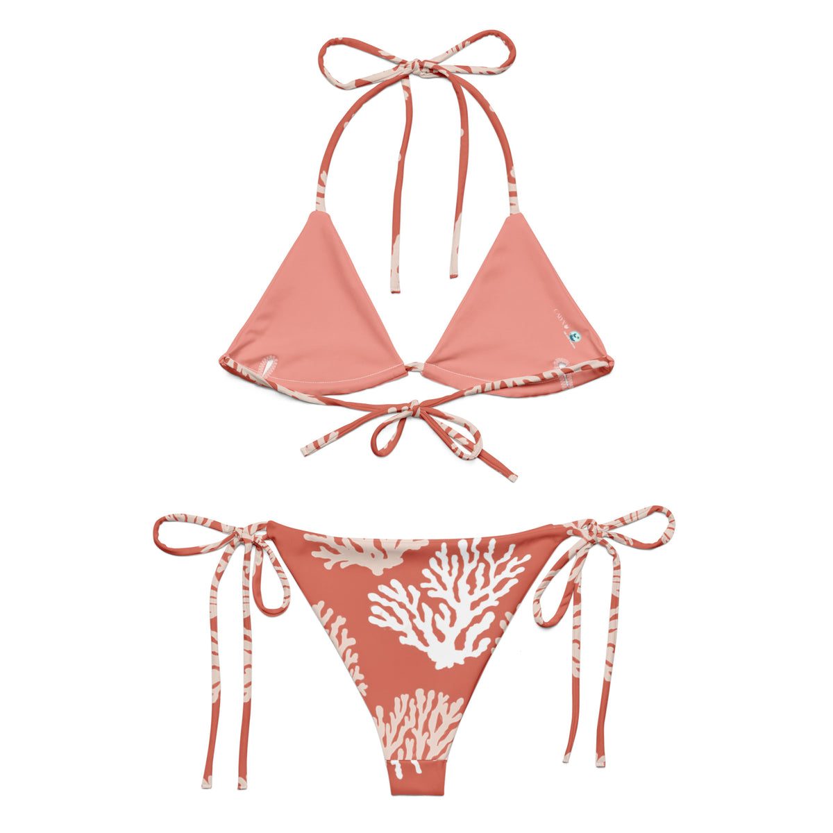 CALYX Roots String Bikini – back view – string bikini made for snorkeling, freediving, and warm water adventures