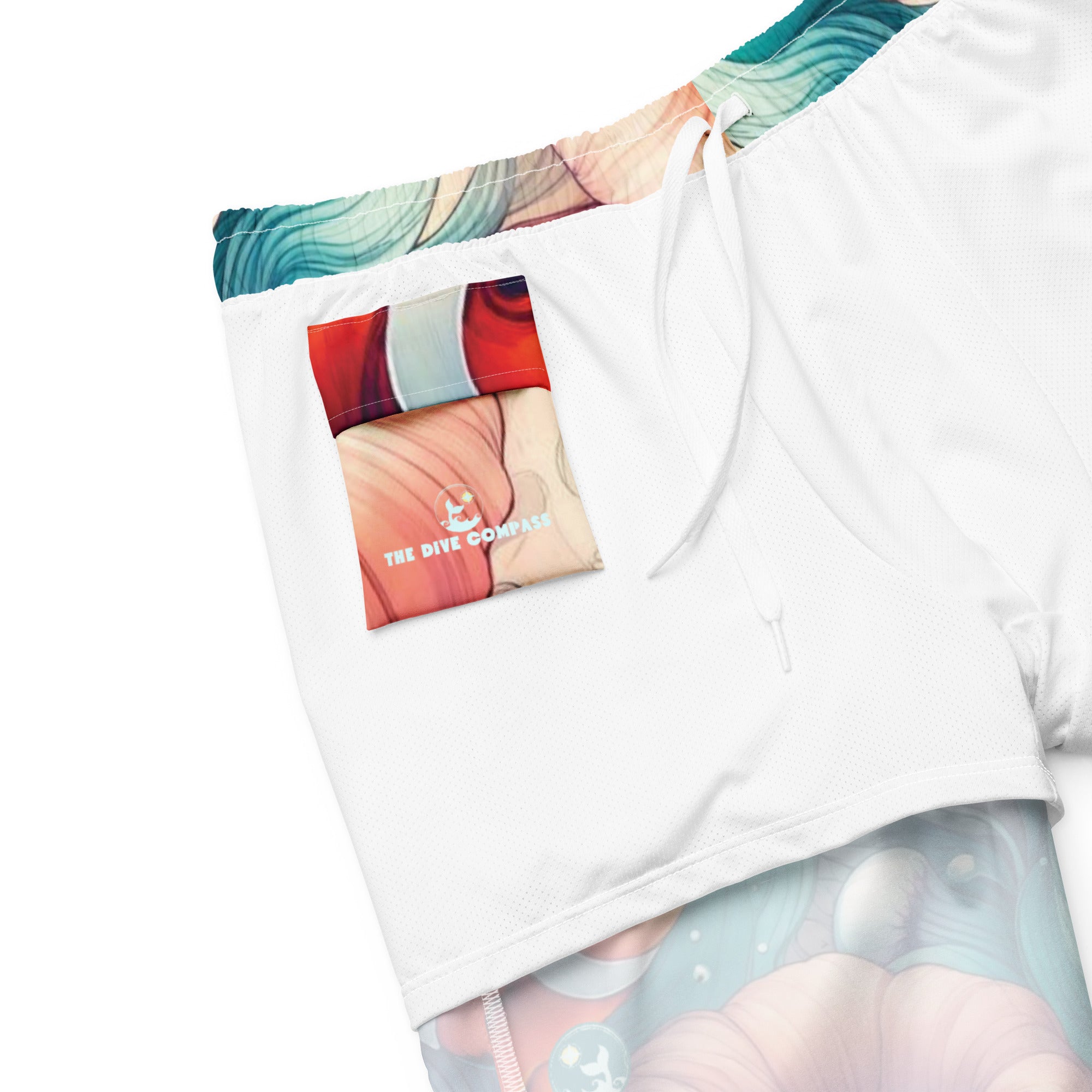 Clownfish Gardens Swim Trunks – product details – scuba trunks for warm water diving, snorkeling, and reef adventures