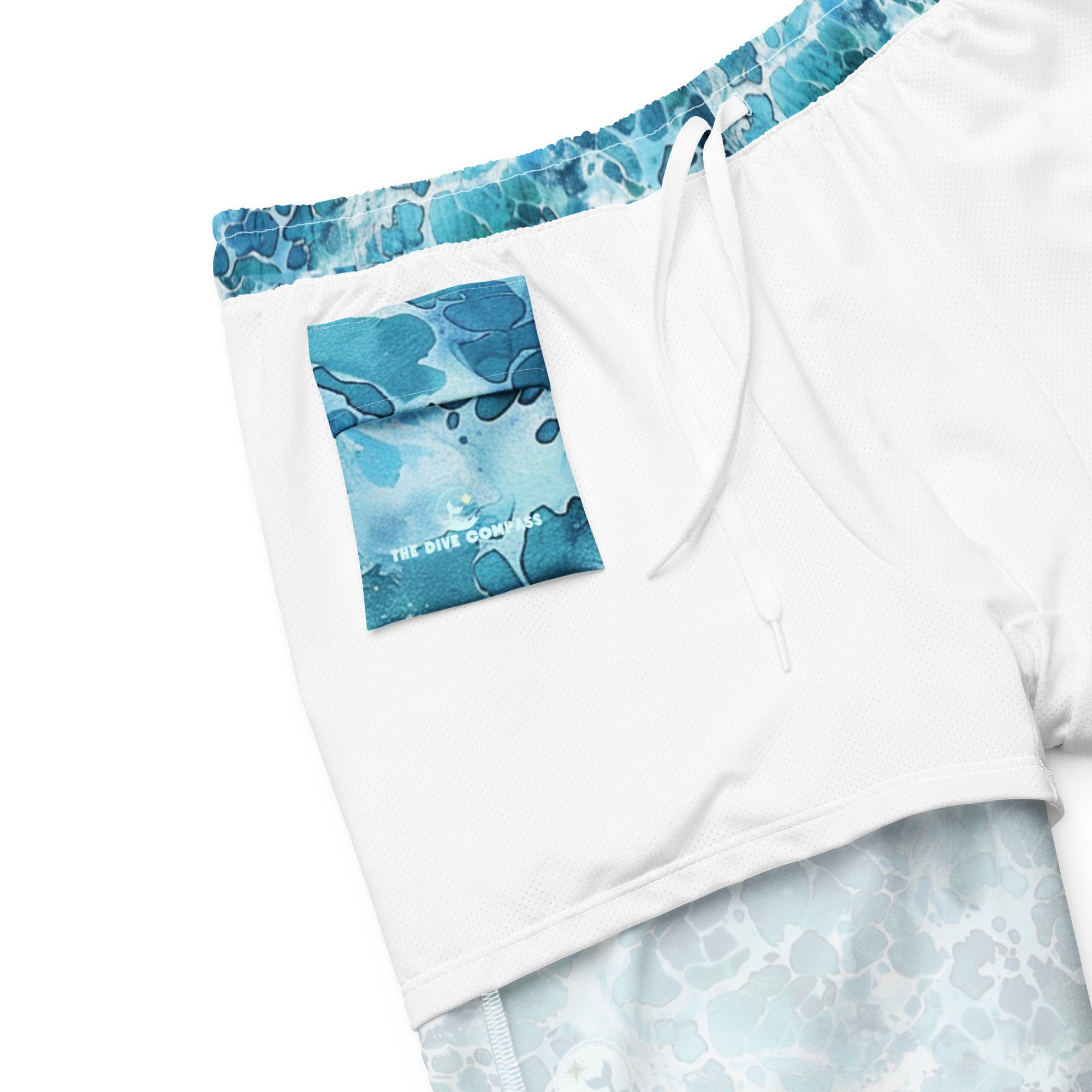 Ocean Serenity Swim Trunks – product details – men's recycled polyester swim trunks for scuba and snorkeling