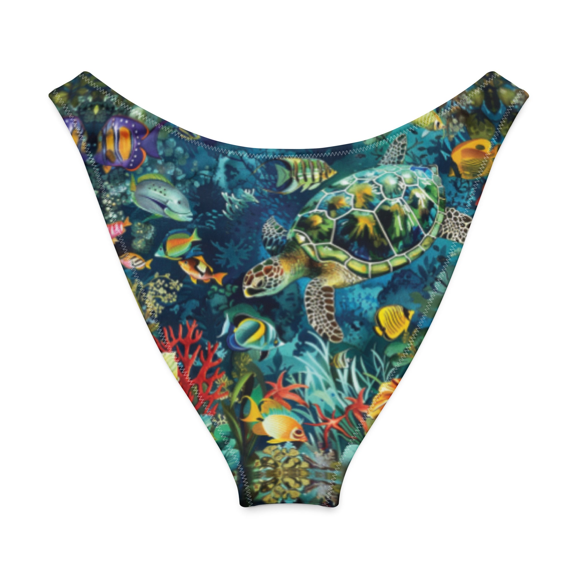 Maldives Scuba Bikini Bottom – Cheeky – back view – sustainable scuba swimsuit in soft recycled polyester for ocean lovers