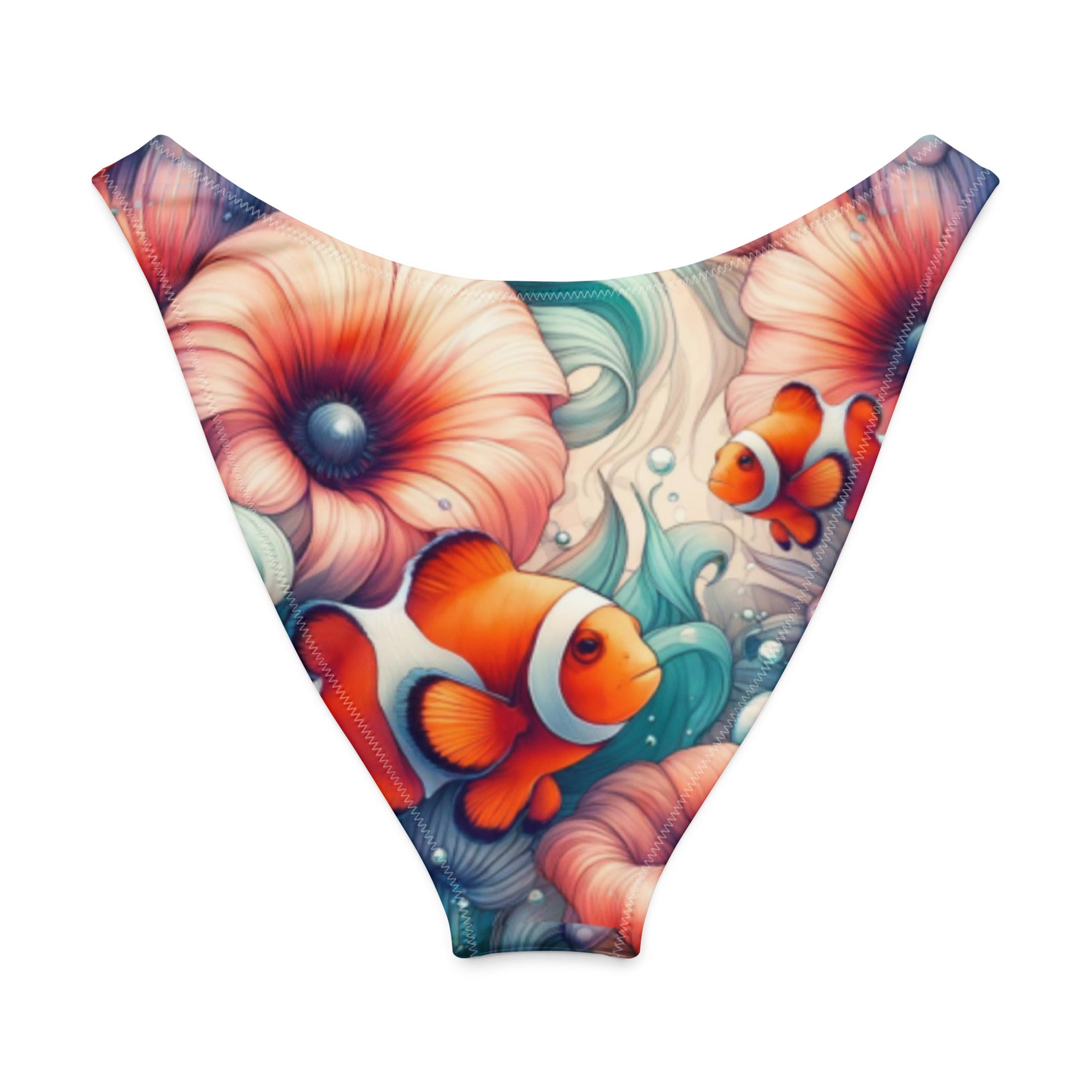 Clownfish Gardens Scuba Bikini Bottom - Cheeky – back view – sustainable scuba swimsuit in soft recycled polyester for ocean lovers
