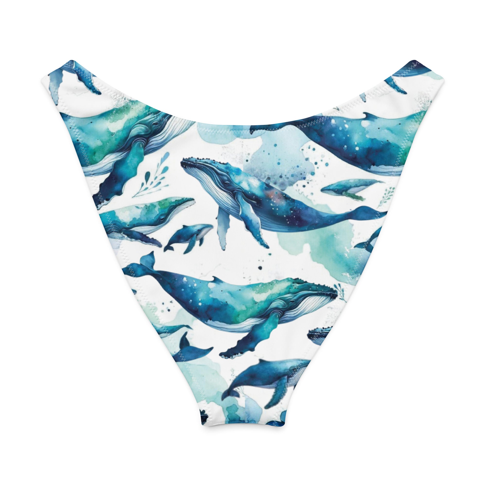 Humpback Dreams Scuba Bikini Bottom - Cheeky – back view – sustainable scuba swimsuit in soft recycled polyester for ocean lovers