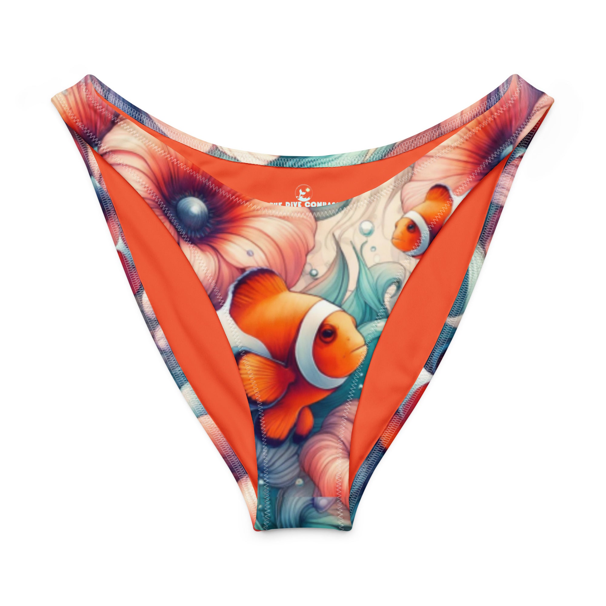 Clownfish Gardens Scuba Bikini Bottom - Cheeky – front view – scuba diving swimsuit with UPF 50+ sun protection for tropical reef diving