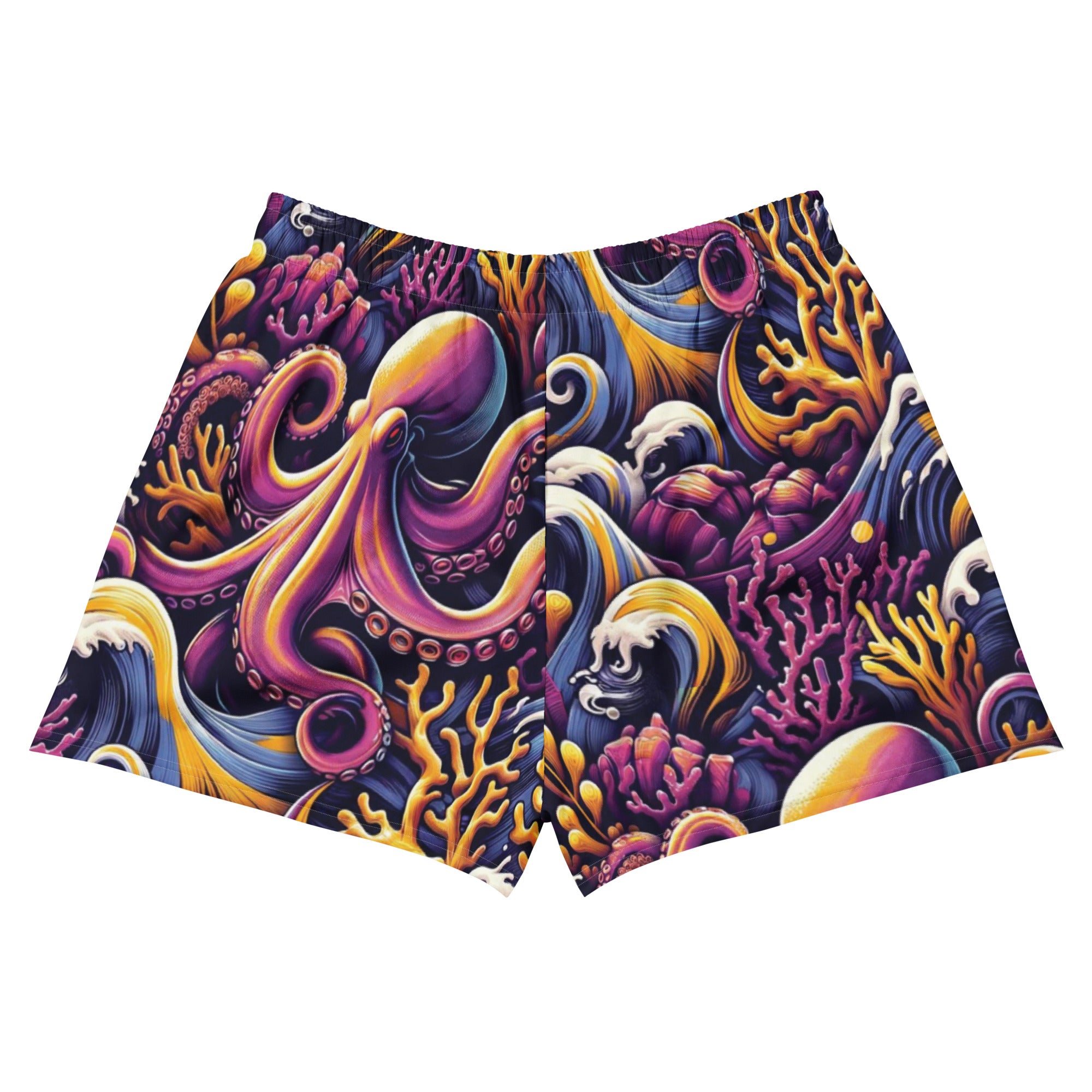 Octopus Ink Breezy Swim Shorts – back view – swim shorts designed for ocean lovers and conservation-minded travelers