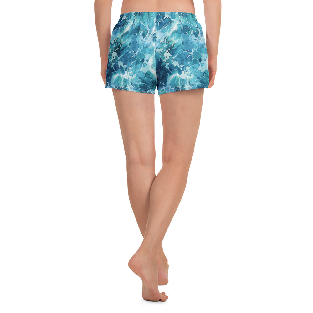 Ocean Serenity Breezy Swim Shorts – back view – recycled swim shorts for divers, snorkelers, and tropical beach days