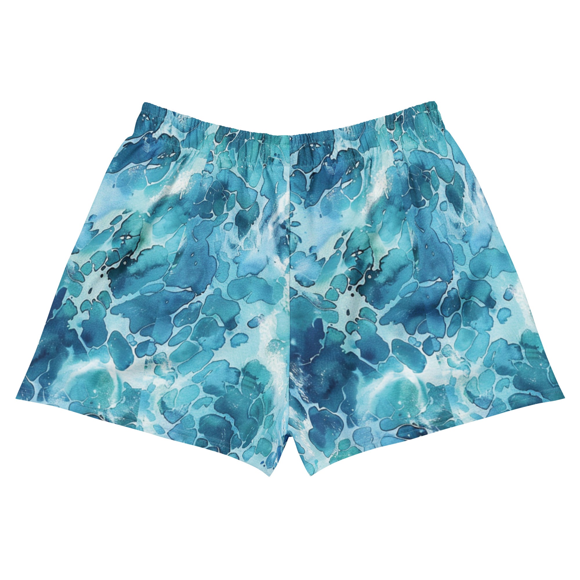 Ocean Serenity Breezy Swim Shorts – back view – swim shorts designed for ocean lovers and conservation-minded travelers