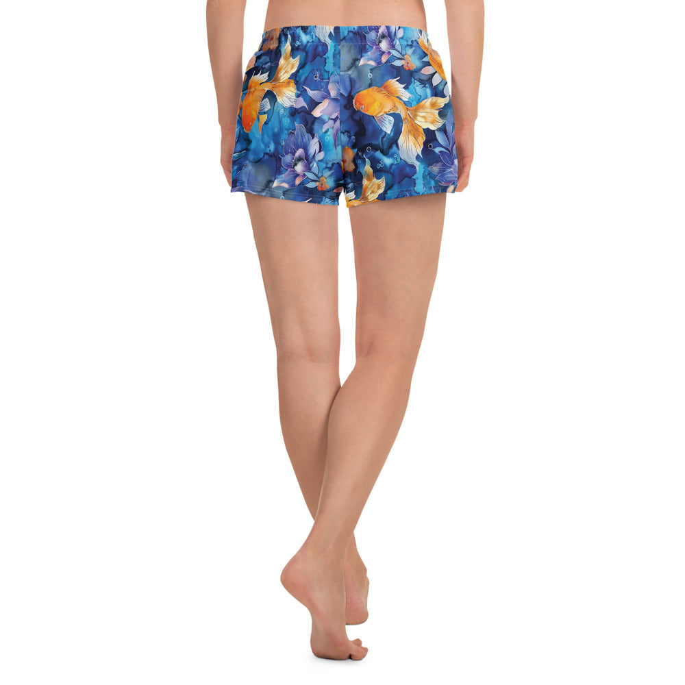 Jasmine Koi Breezy Swim Shorts – back view – recycled swim shorts for divers, snorkelers, and tropical beach days