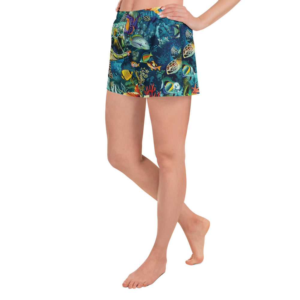 Maldives Breezy Swim Shorts – left side view – sustainable swim shorts in soft recycled polyester for ocean lovers