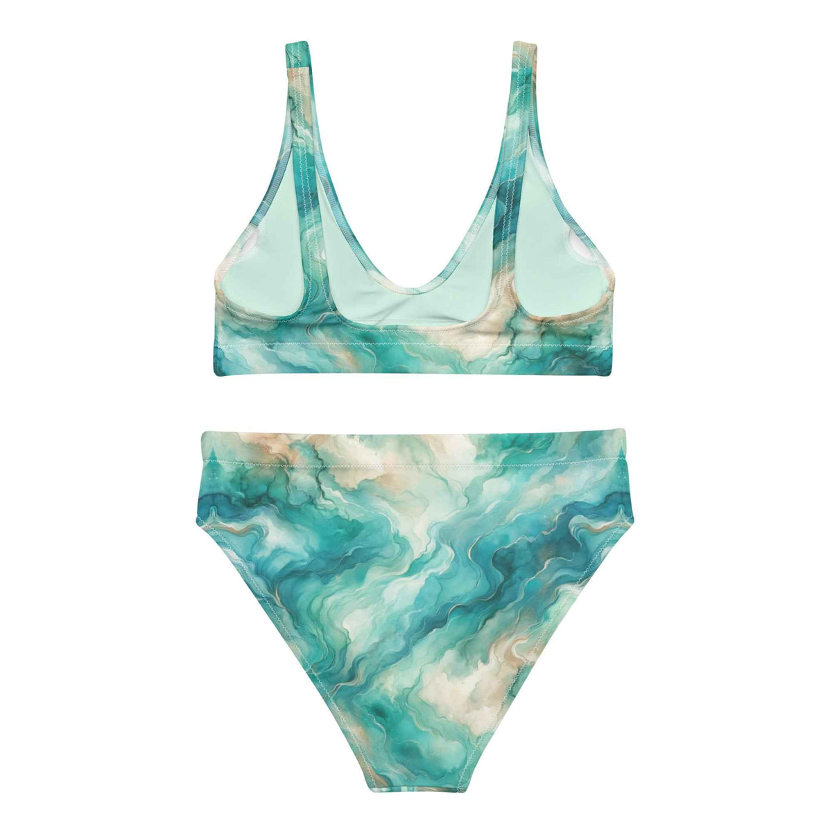 Turquoise Seas Scuba Bikini♻️ - High Waisted Set