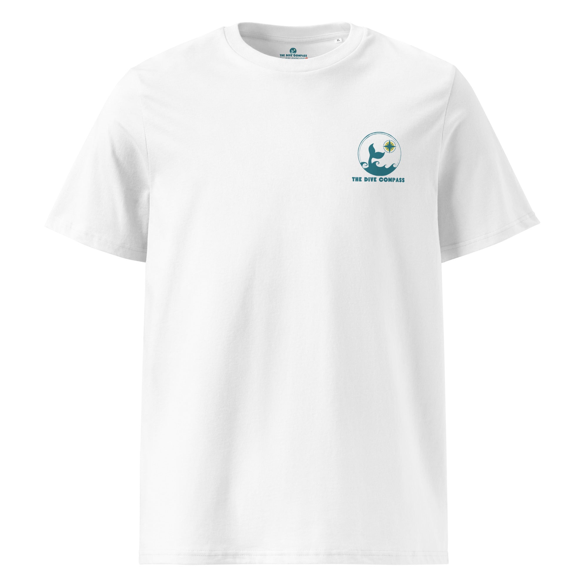 "Less Plastic, More Plankton" Whale Shark Organic Cotton Conservation Shirt – front view – marine conservation t-shirt in soft, breathable organic cotton