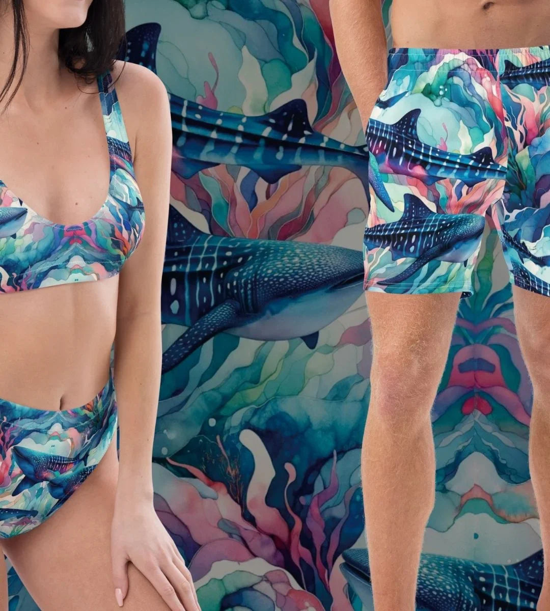 Electric Whale Shark Swimwear