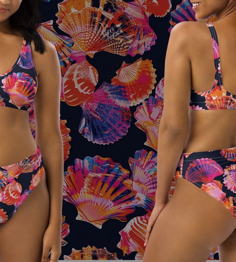 Neon Shells Swimwear