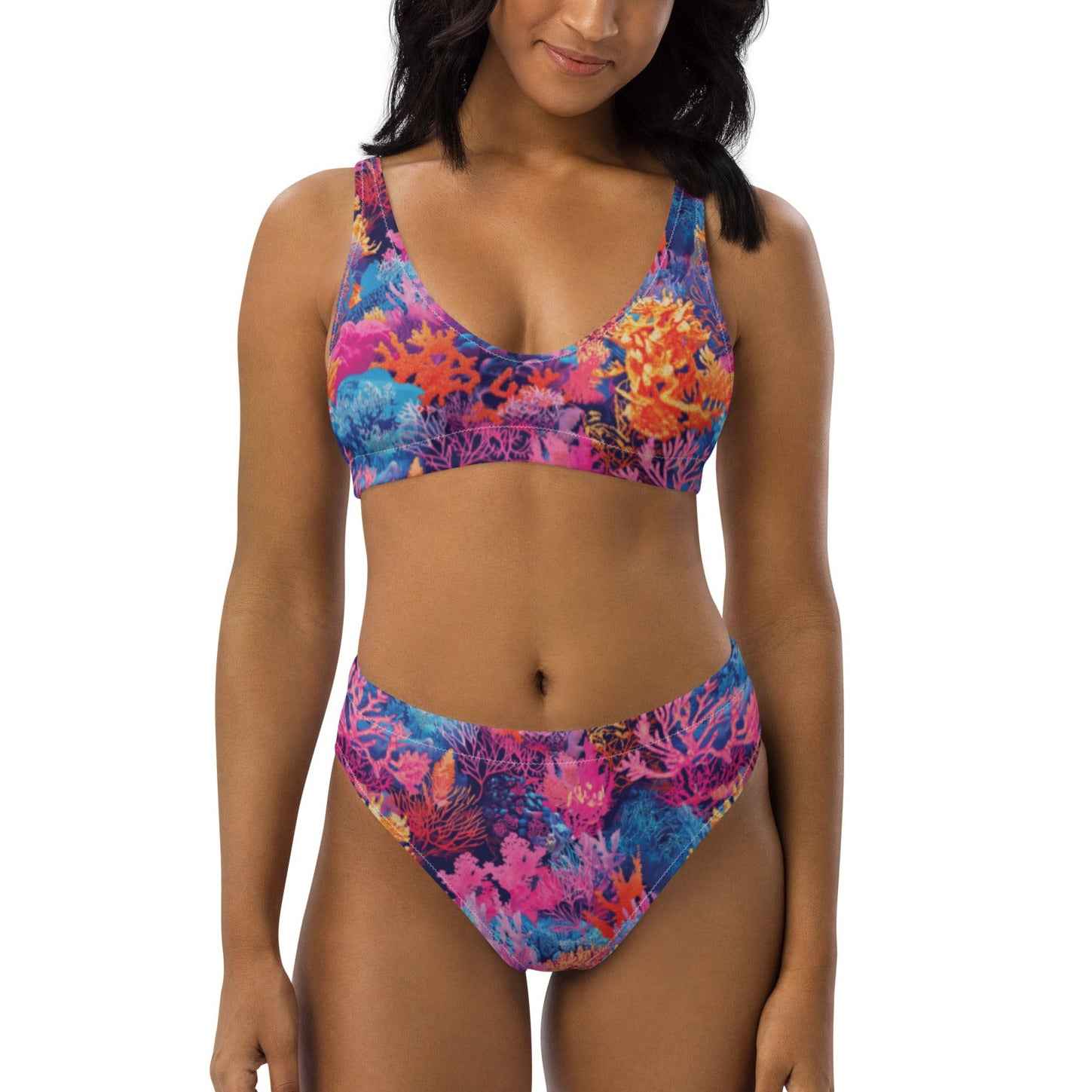 Fire Corals Scuba Bikini Set♻️ - High Waisted