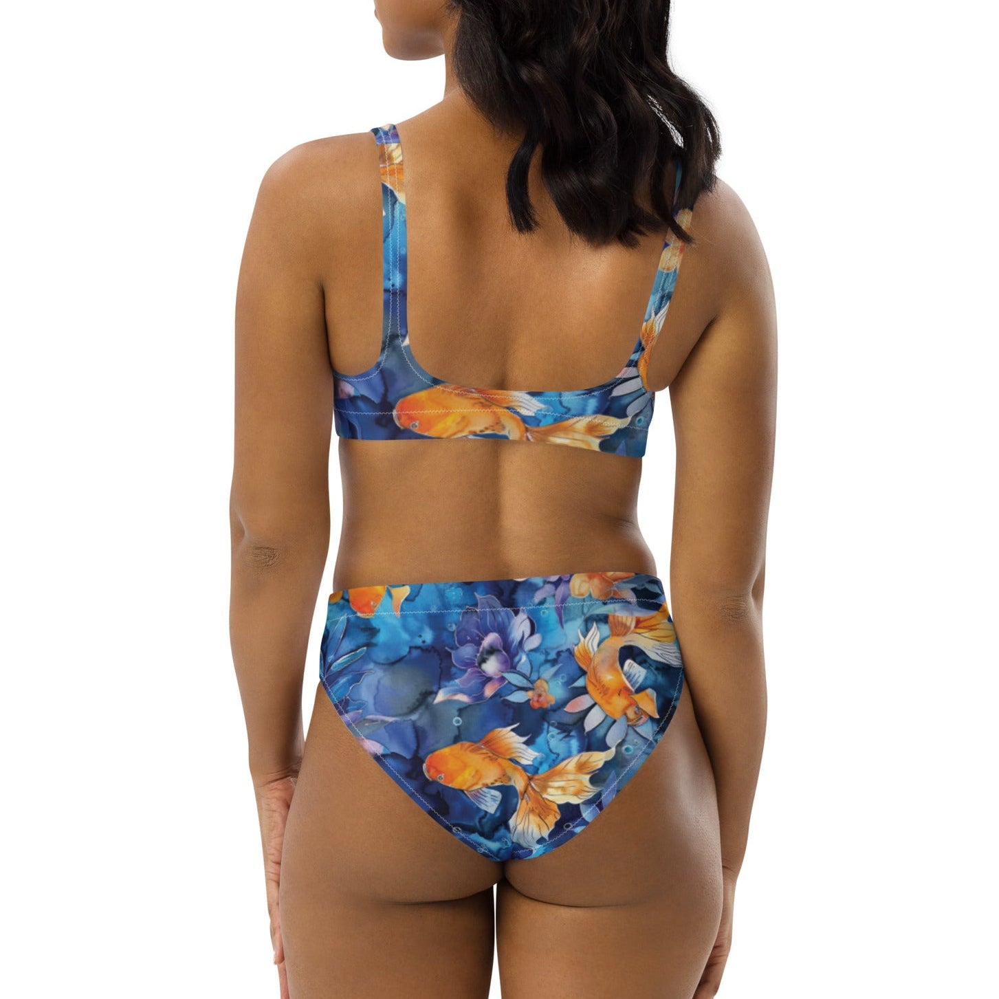 Jasmine Koi scuba bikini. The bikini made for scuba diving. Made to stay put under your wetsuit with UPF 50+ sun protection. 