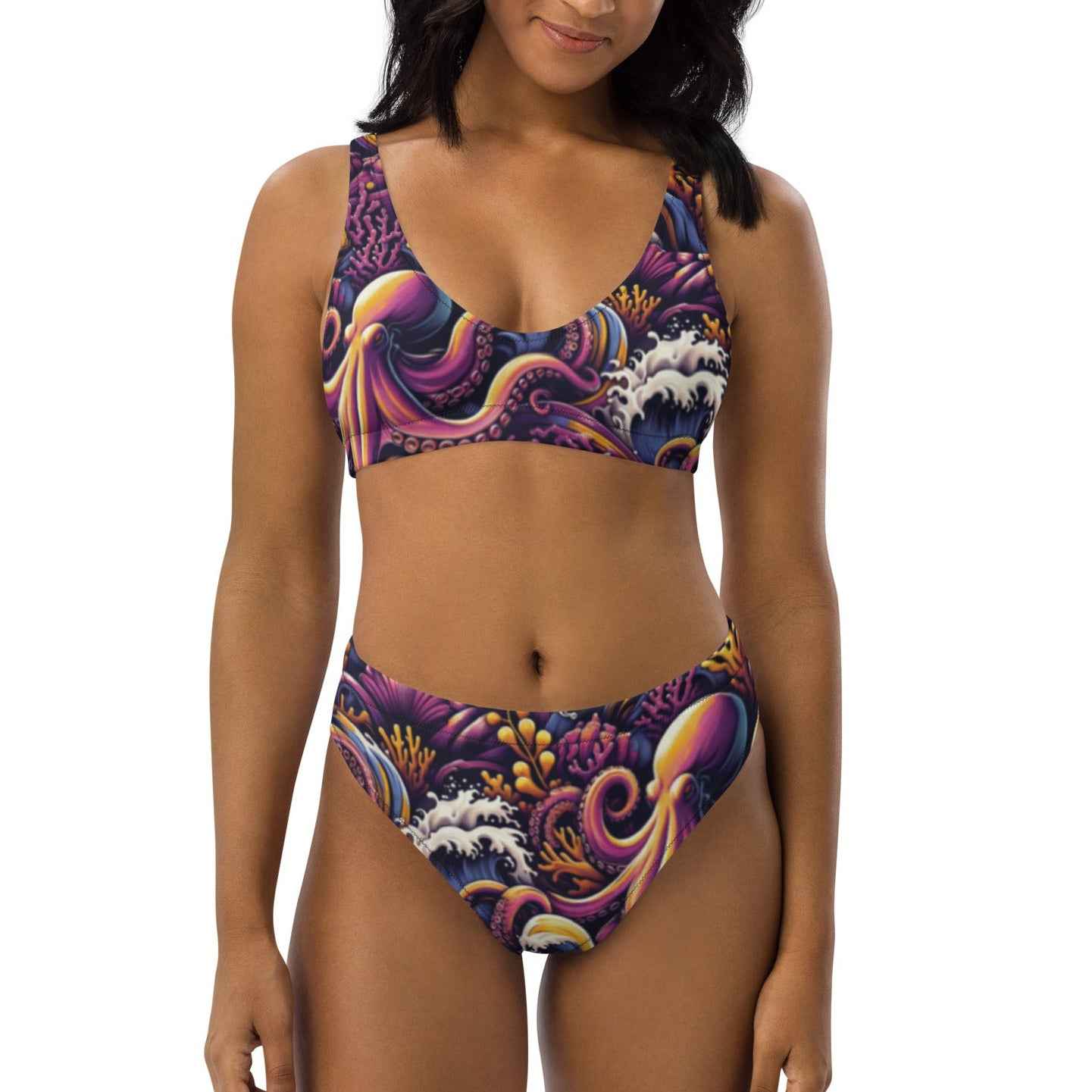 Octopus Ink Scuba Bikini♻️ - High Waisted Set
