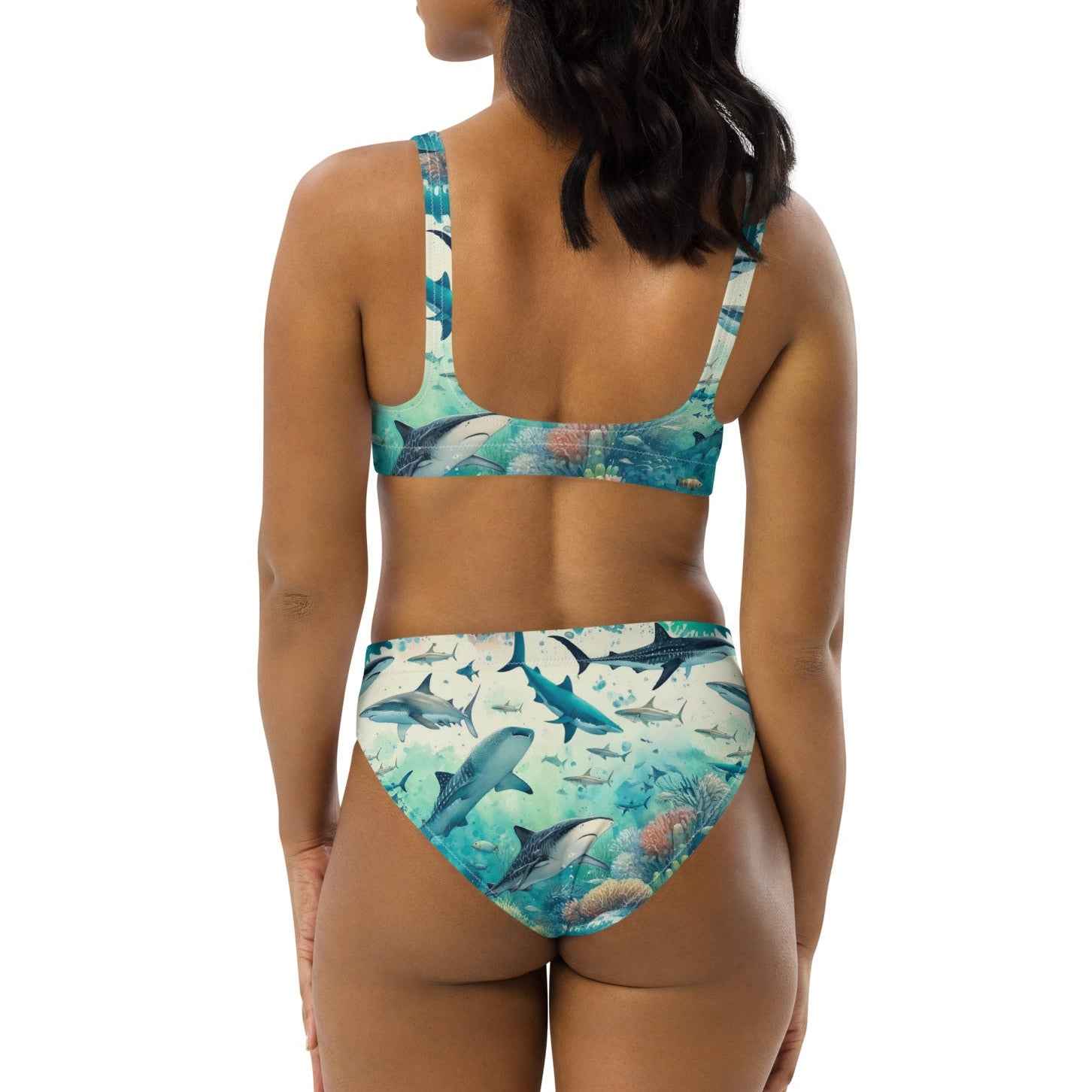 Shark Frenzy Scuba Bikini♻️ - High Waisted Set