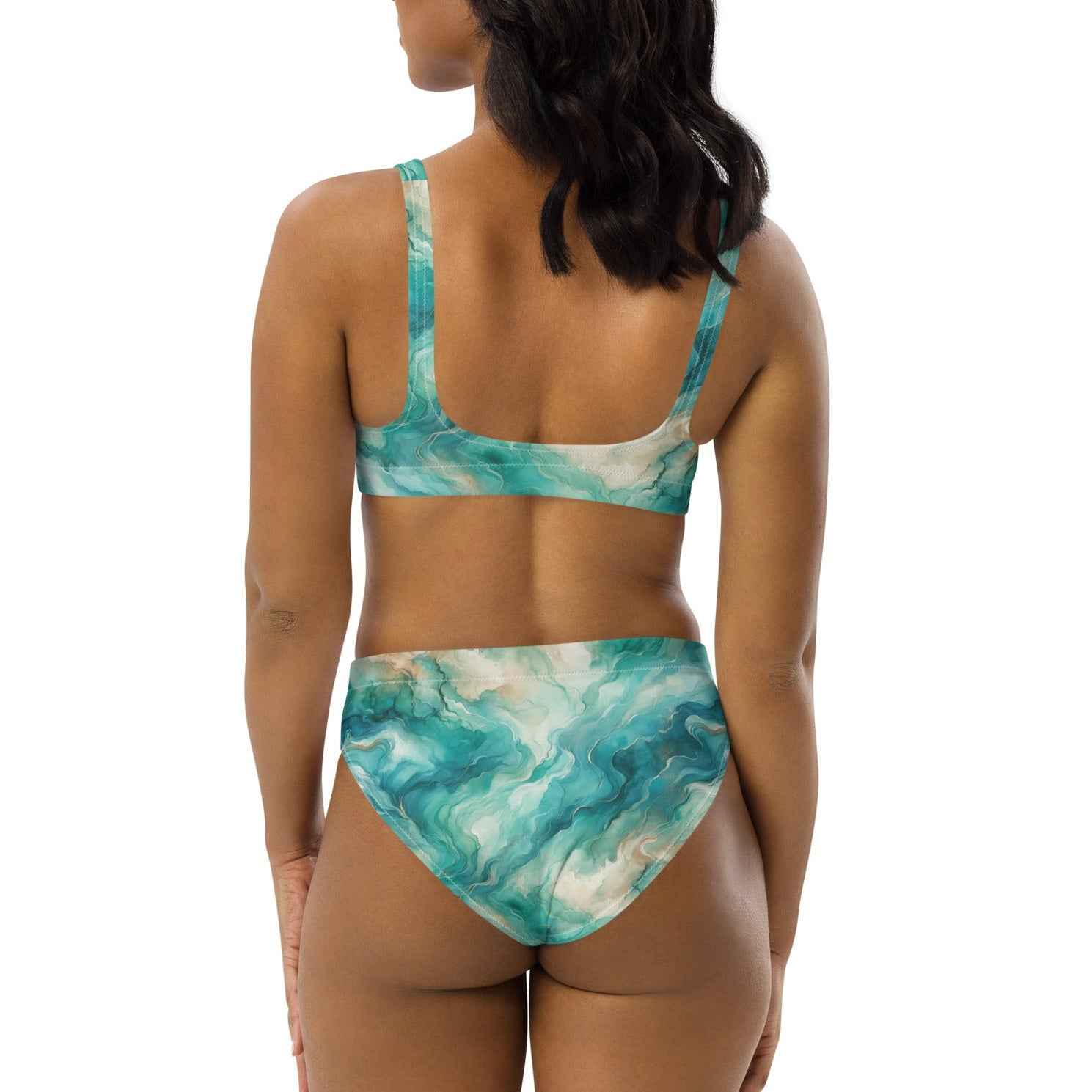 Turquoise Seas Scuba Bikini♻️ - High Waisted Set