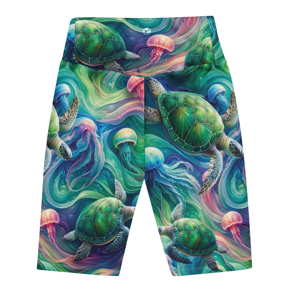 Psychedelic Turtle Dive Shorts - 8" ♻️