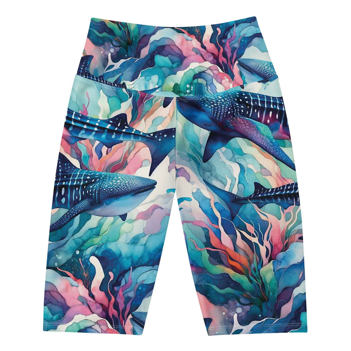 Electric Whale Shark Dive Shorts - 8" ♻️