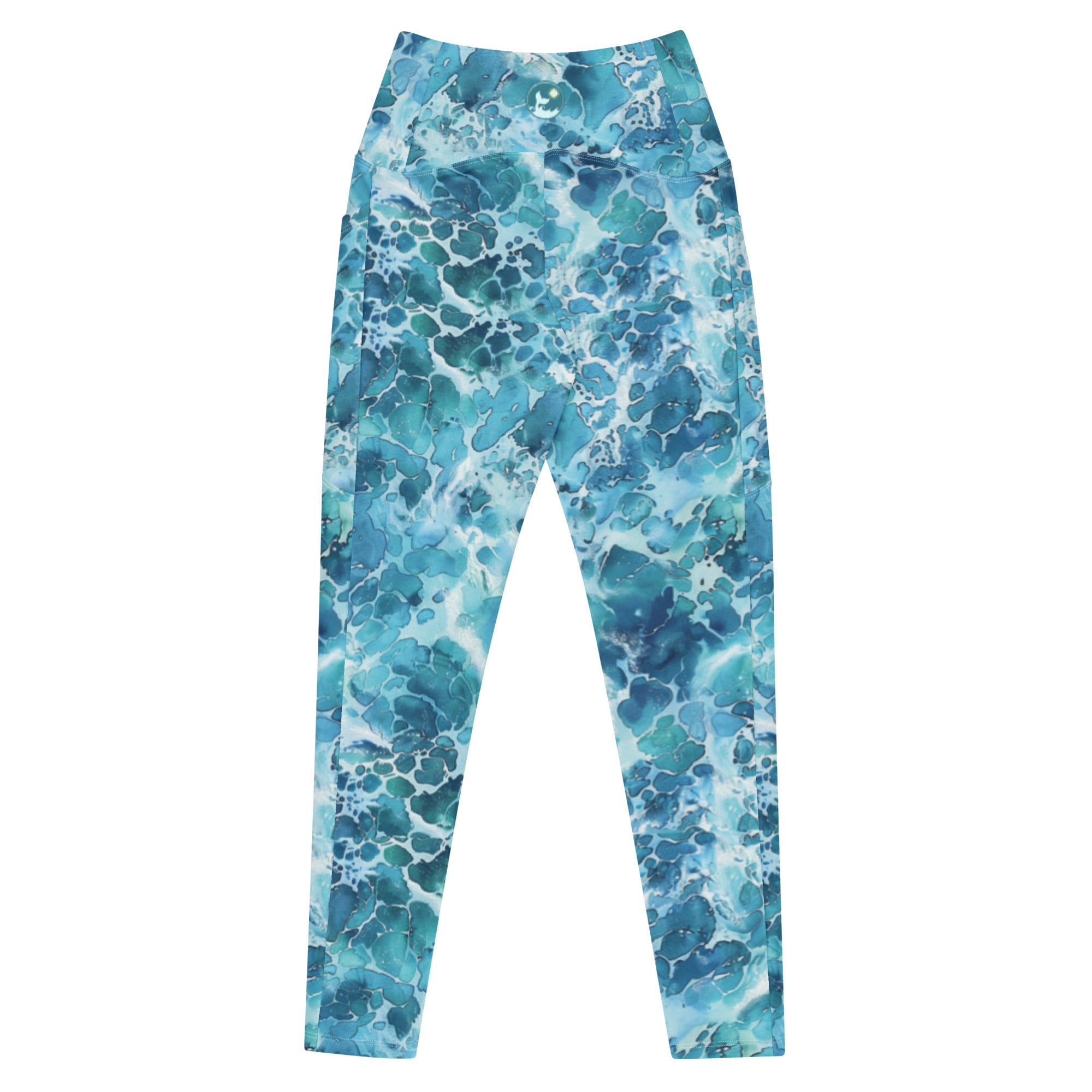 Ocean Serenity Scuba Leggings (with pockets!) – back view – scuba leggings for snorkeling, freediving, and warm water scuba diving