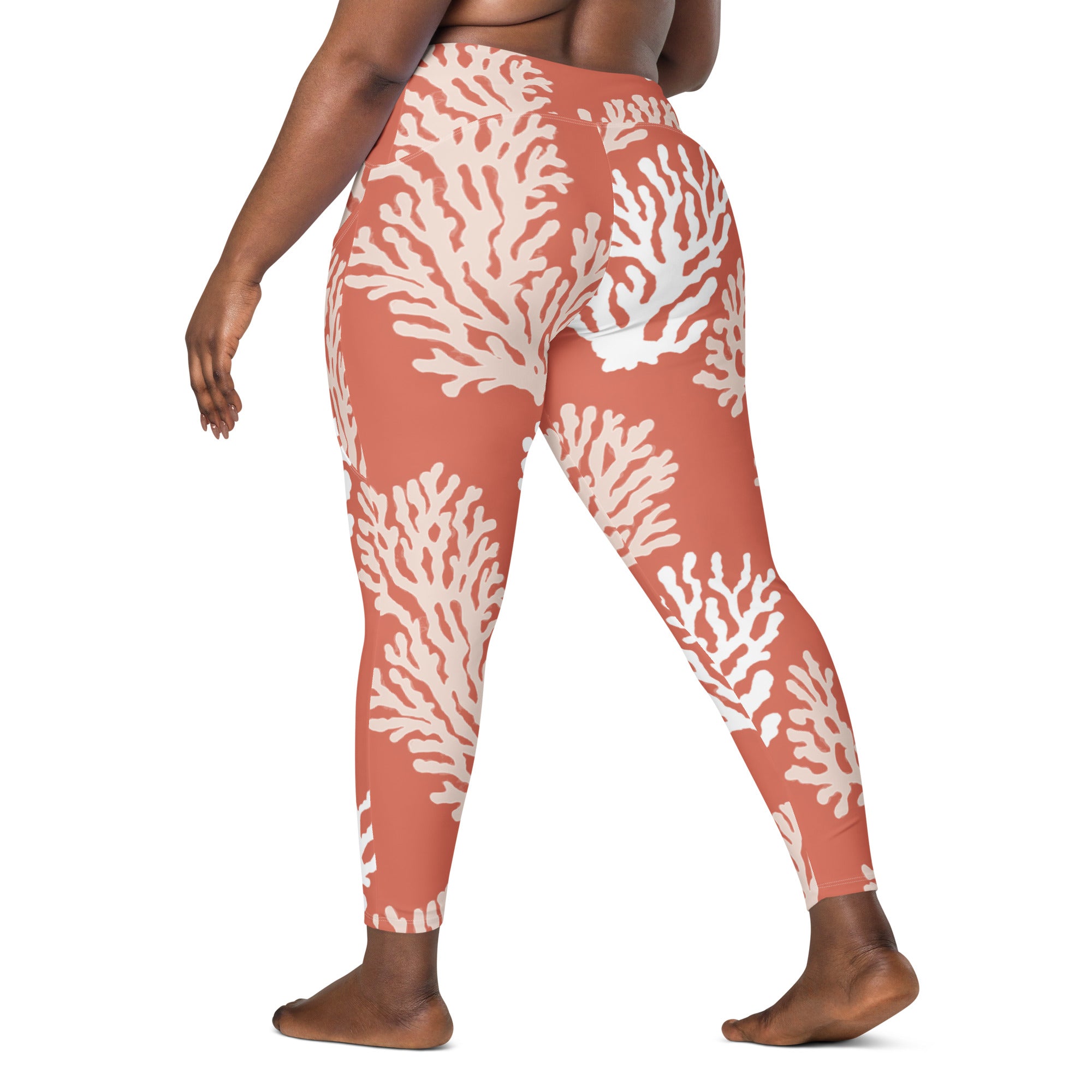 CALYX Roots Scuba Leggings (with pockets!) – back view – sustainable scuba diving leggings in soft recycled polyester