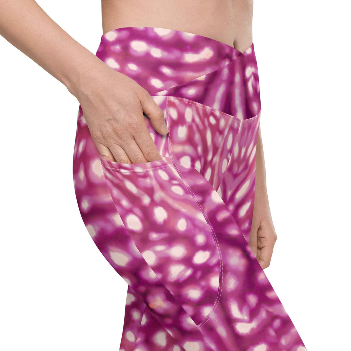 Whale Shark Constellation Scuba Leggings (with pockets!) ♻️ - Pink