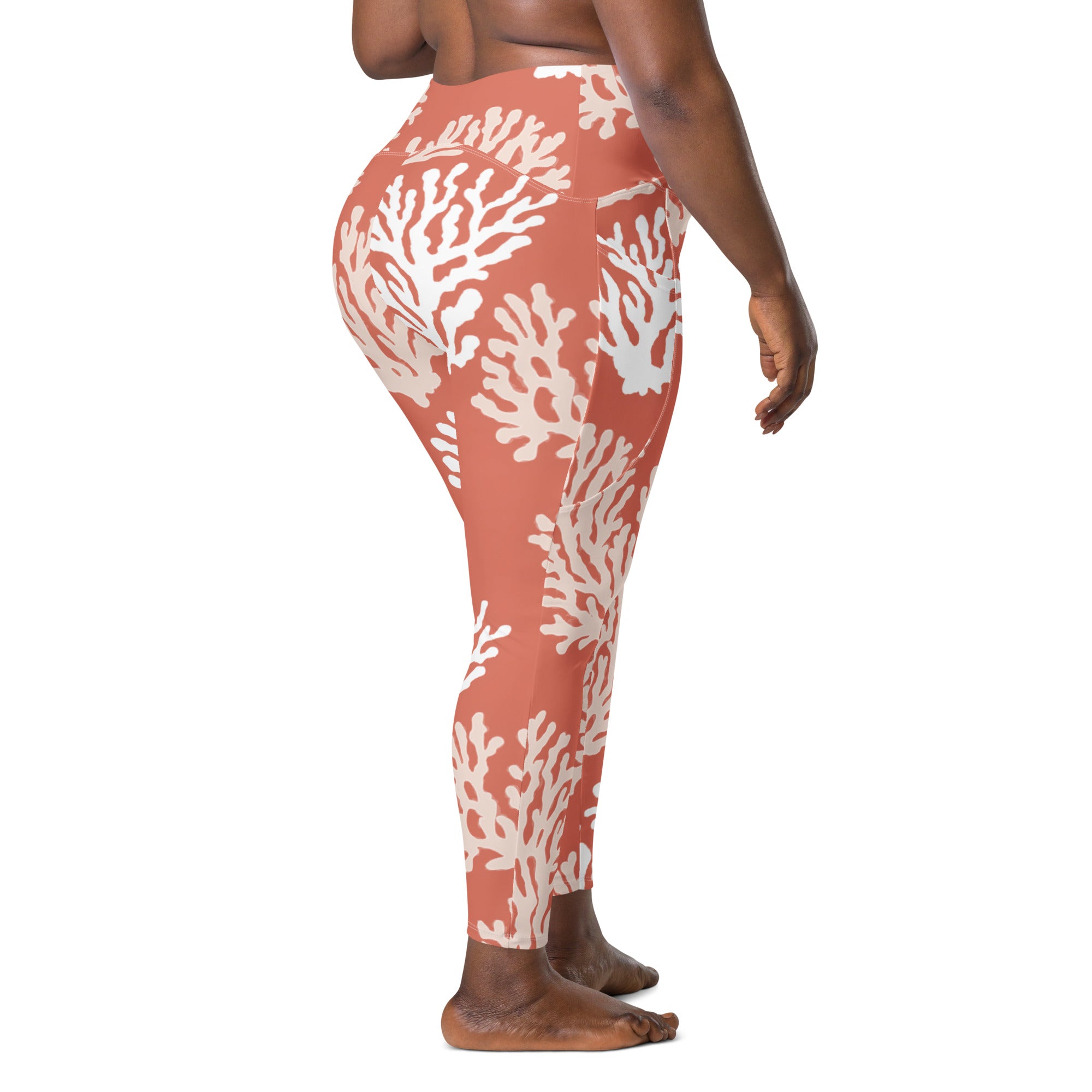 CALYX Roots Scuba Leggings (with pockets!) – back view – women's diving leggings made for ocean adventures and reef snorkeling