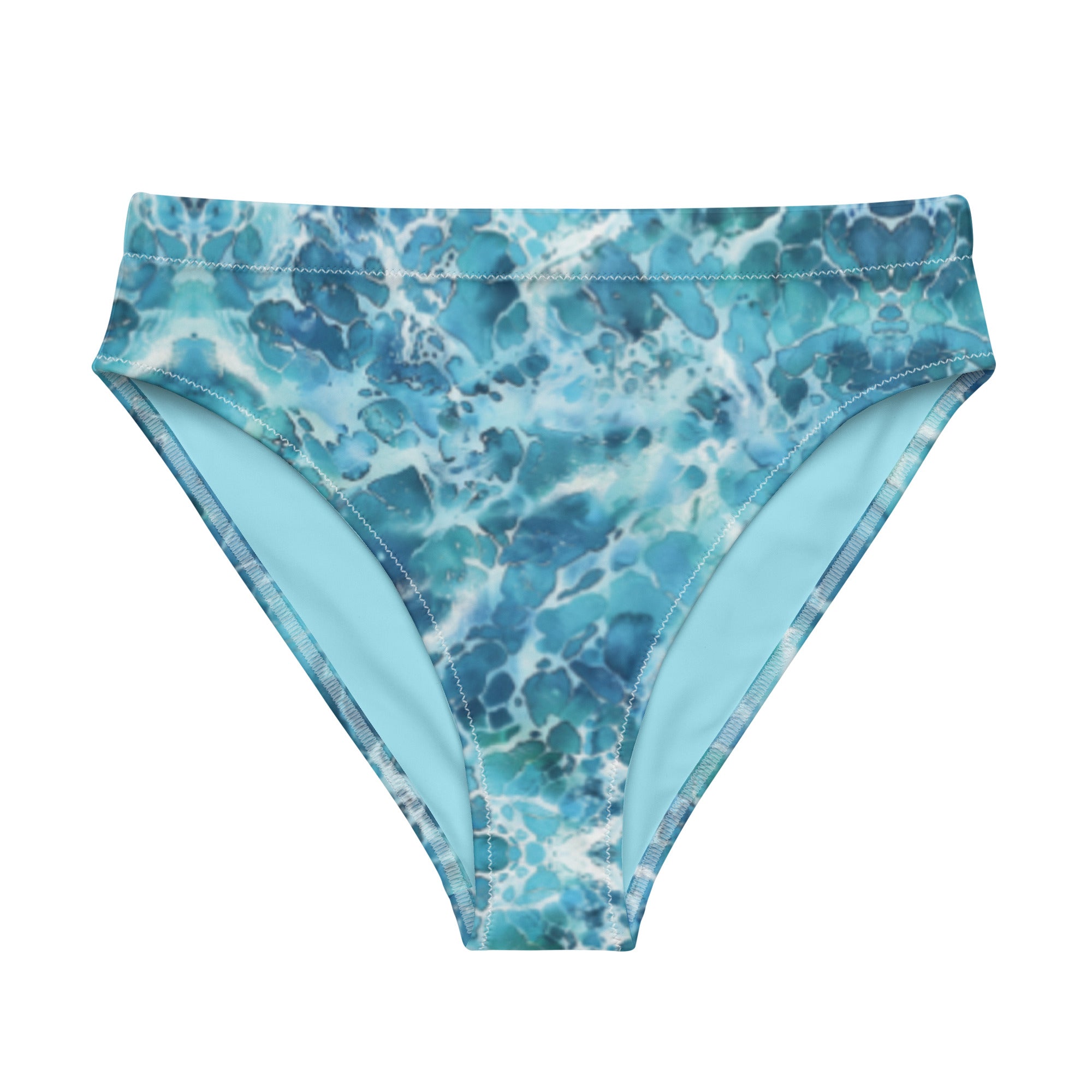 Ocean Serenity Scuba Bikini Bottom - High Waisted – front view – scuba diving swimsuit with UPF 50+ sun protection for tropical reef diving
