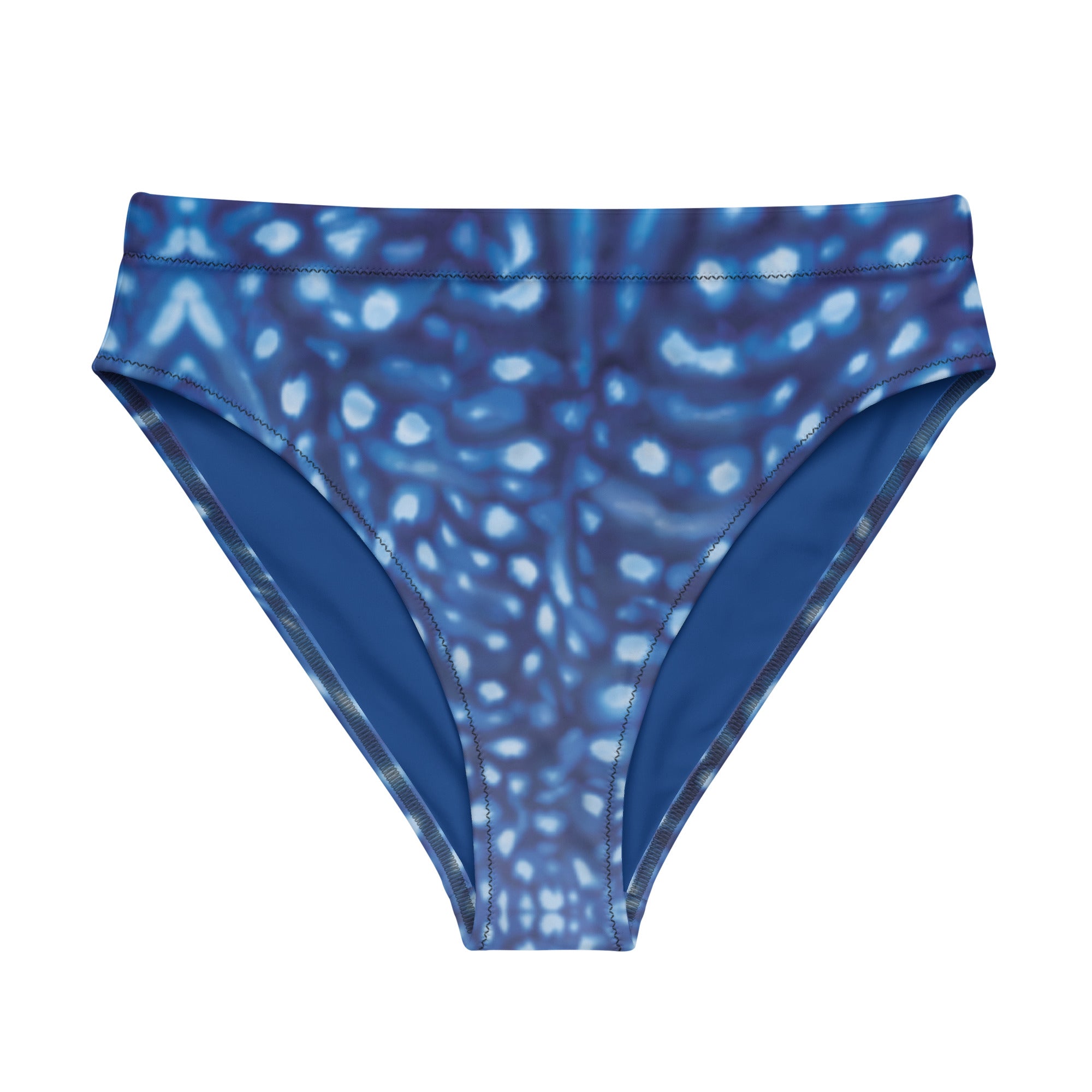 Whale Shark Constellation Scuba Bikini Bottom - High Waisted – front view – scuba diving swimsuit with UPF 50+ sun protection for tropical reef diving