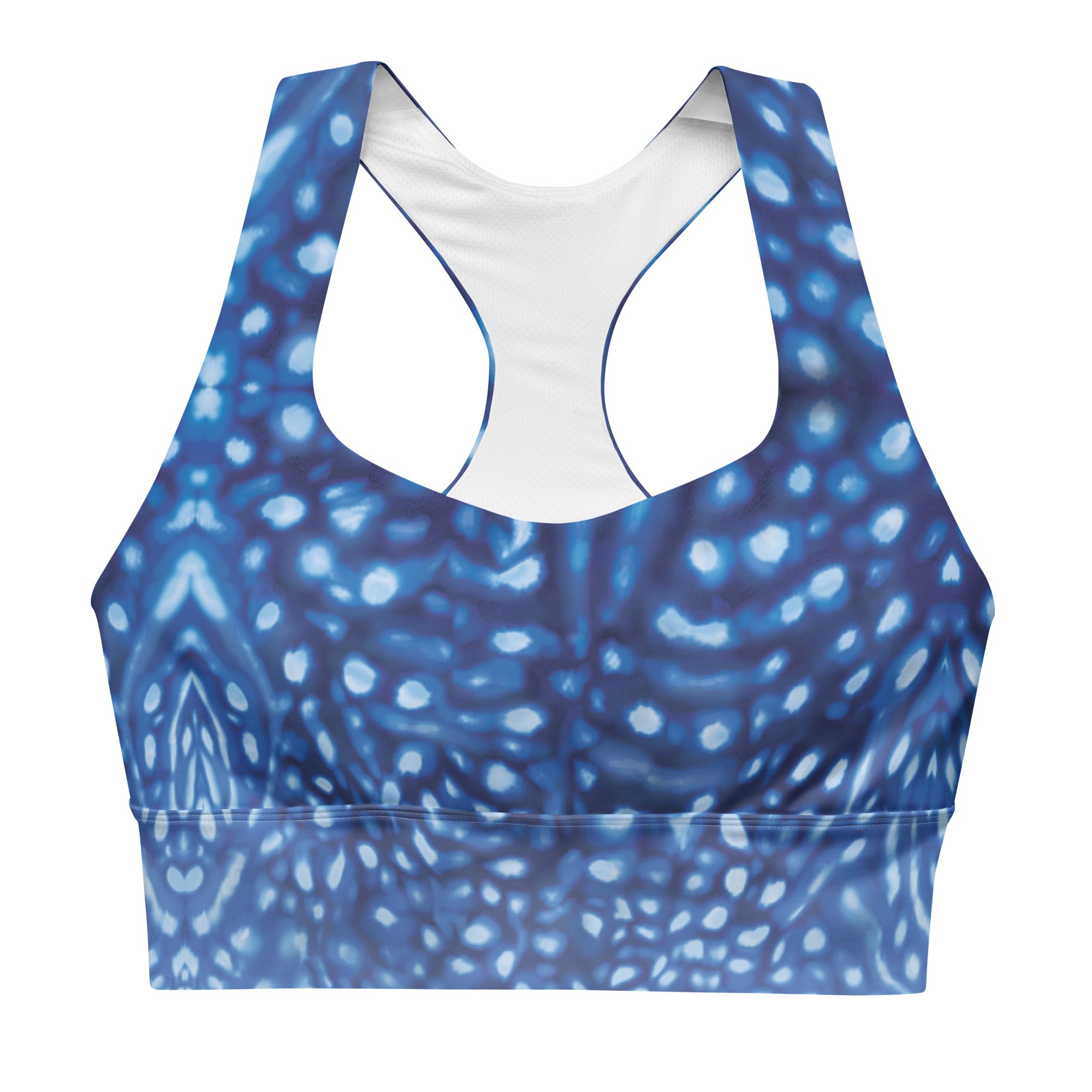 Whale Shark Constellation High Impact Scuba Top – front view – scuba diving swimsuit with UPF 50+ sun protection for tropical reef diving