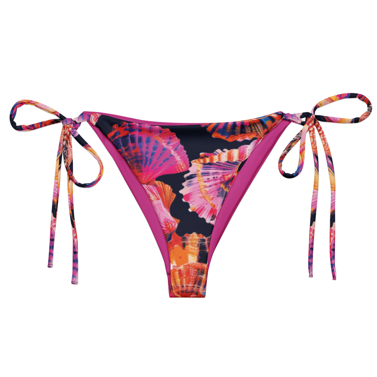 Neon Shells String Bikini Bottom♻️