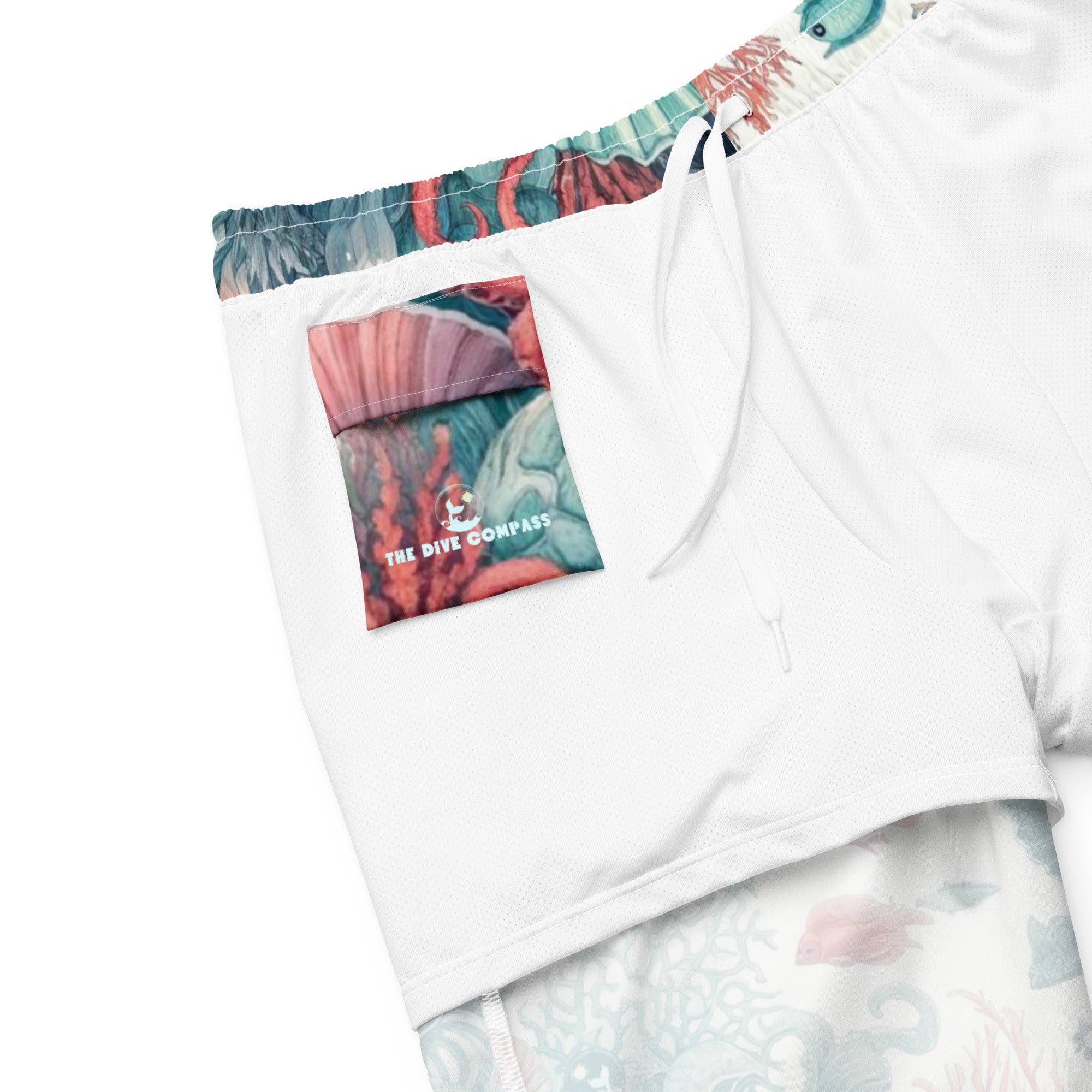 Octopus Reef Swim Trunks – product details – recycled swim trunks designed for divers and tropical ocean travel