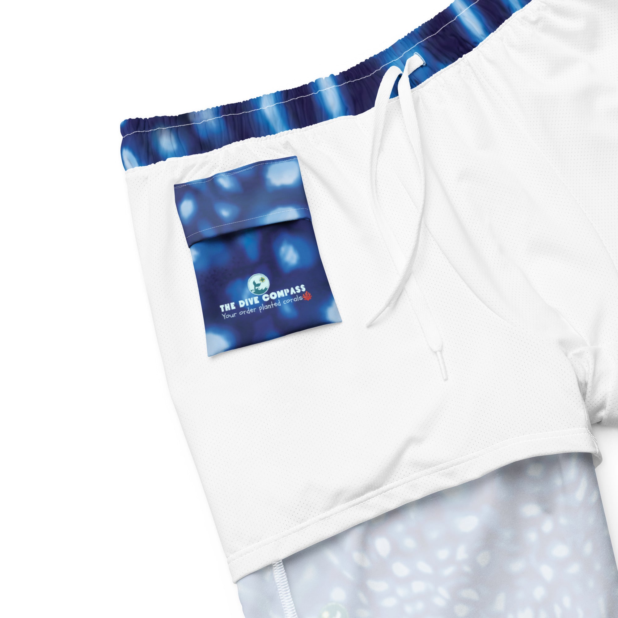 Whale Shark Constellation Swim Trunks – product details – men's recycled polyester swim trunks for scuba and snorkeling
