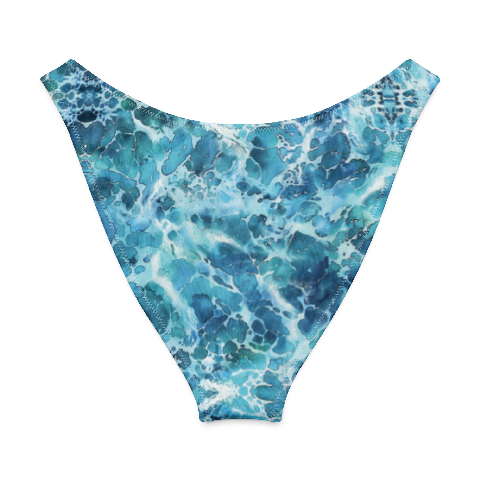 Ocean Serenity Scuba Bikini Bottom – Cheeky – back view – sustainable scuba swimsuit in soft recycled polyester for ocean lovers