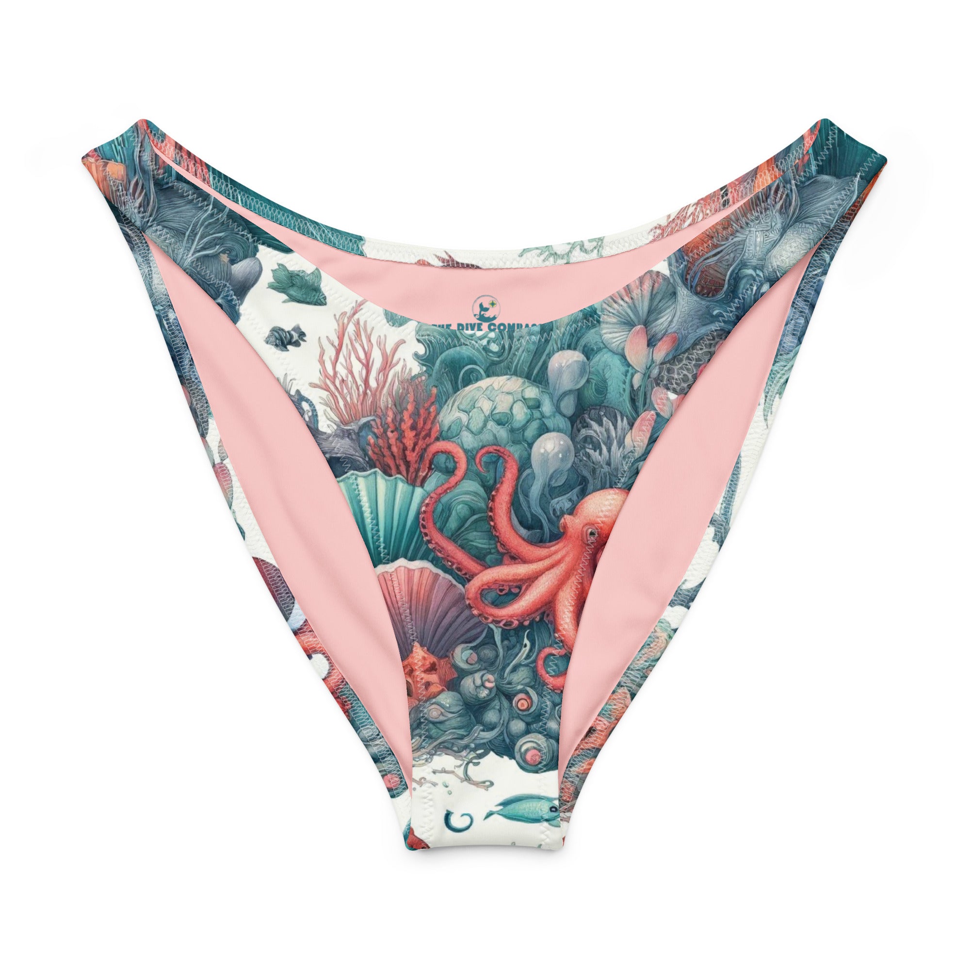 Octopus Reef Scuba Bikini Bottom - Cheeky – front view – scuba diving swimsuit with UPF 50+ sun protection for tropical reef diving