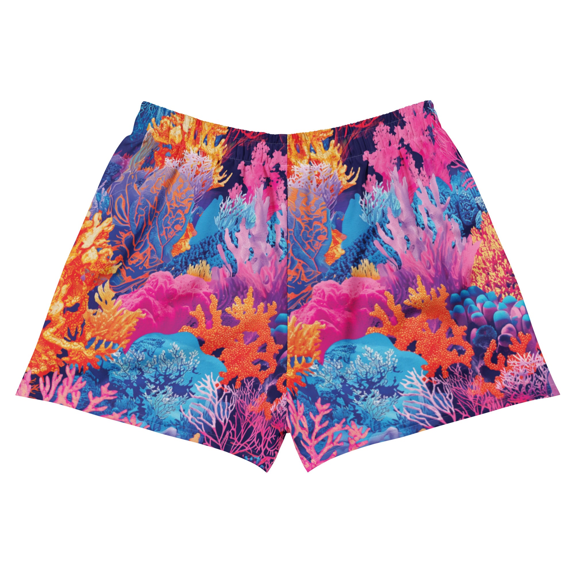 Fire Corals Breezy Swim Shorts – back view – swim shorts designed for ocean lovers and conservation-minded travelers